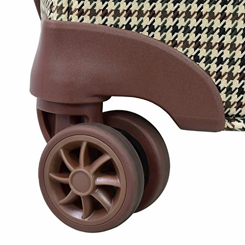 London Fog Cambridge Ii 20" Expandable Spinner, Olive Houndstooth