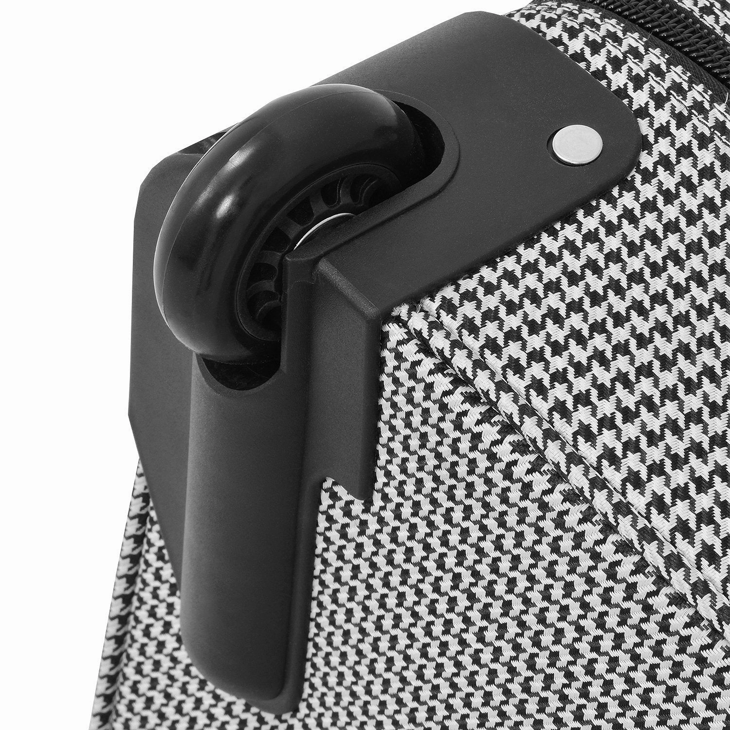 London Fog Cambridge II 44" Wheeled Garment Bag, Black White Houndstooth