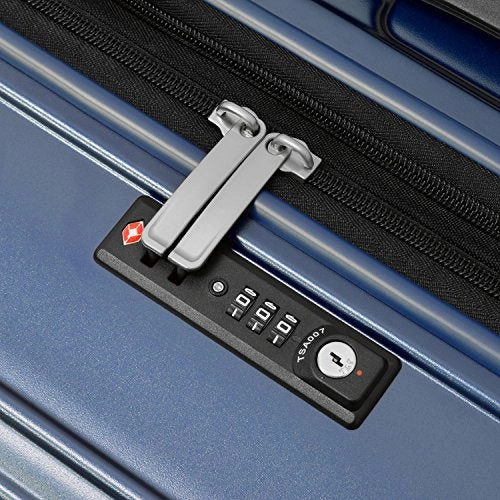 London Fog Heathrow 21" Expandable Spinner Carry-On, Indigo Blue