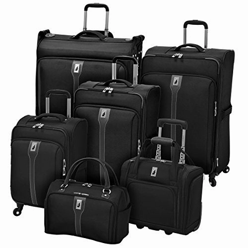 London Fog Knightsbridge 20" Expandable Spinner Carry-On, Black