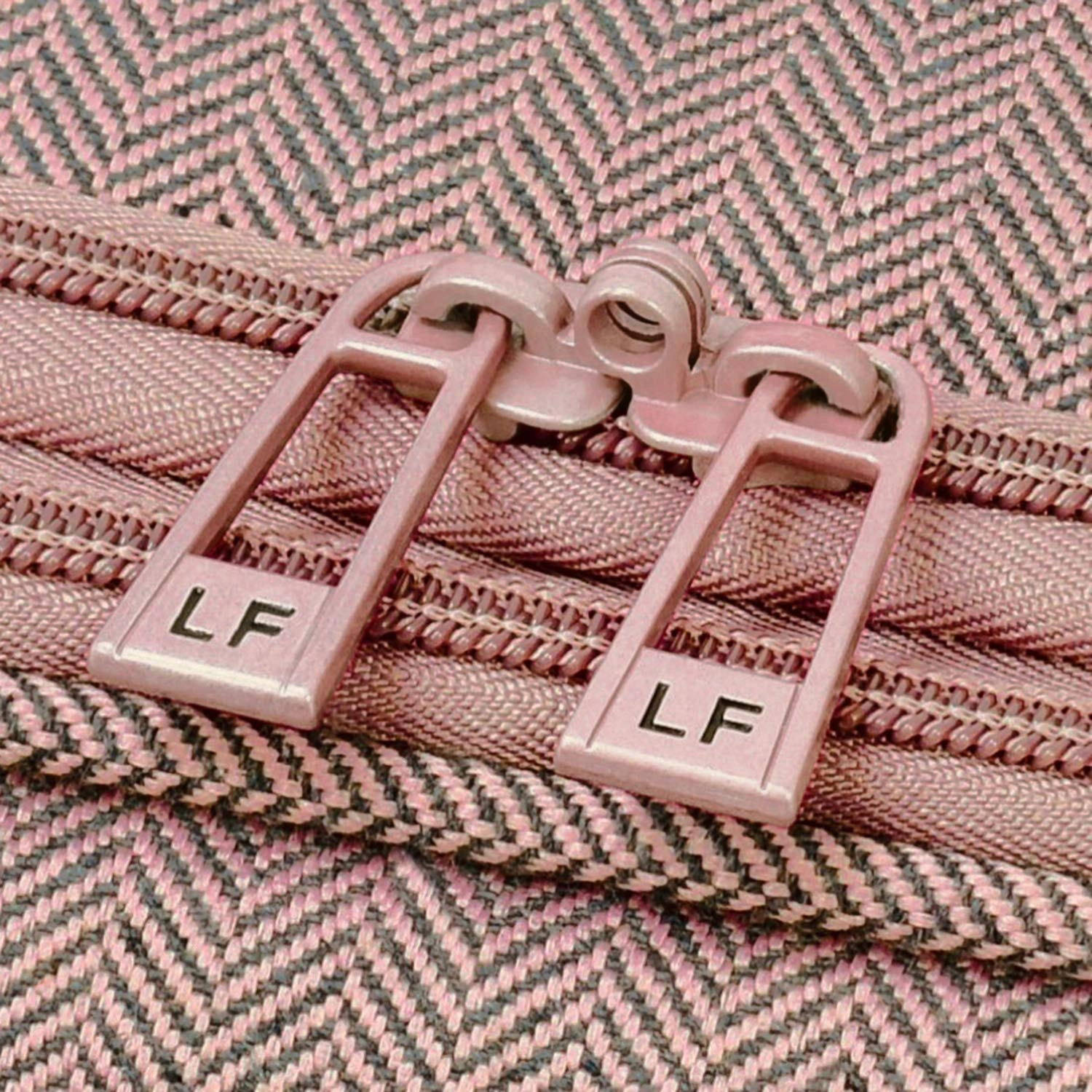 London Fog Newcastle 20" Spinner Carry-On, Rose Charcoal Herringbone