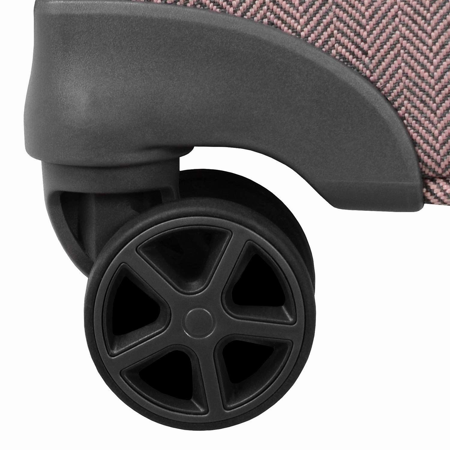 London Fog Newcastle 20" Spinner Carry-On, Rose Charcoal Herringbone