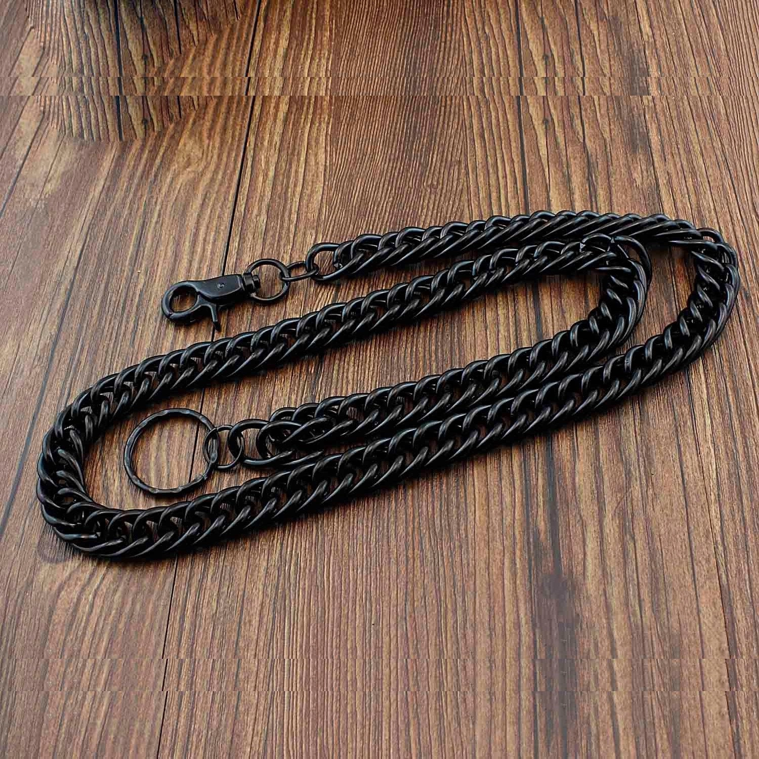 Long Black Wallet Chain Cool Black Biker Wallet Chain Black Chain for Wallet