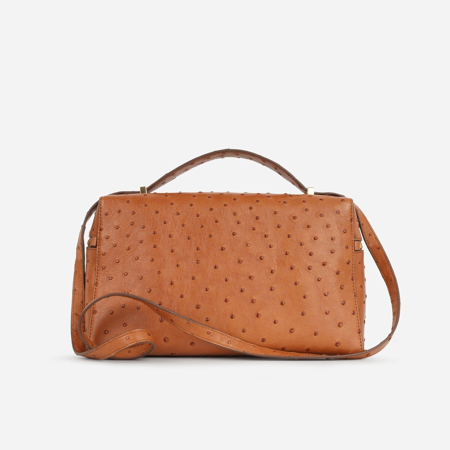Loro Piana Loro Piana - Extra Bag L27 - Cognac Shiny Ostrich GHW - Pre-Loved