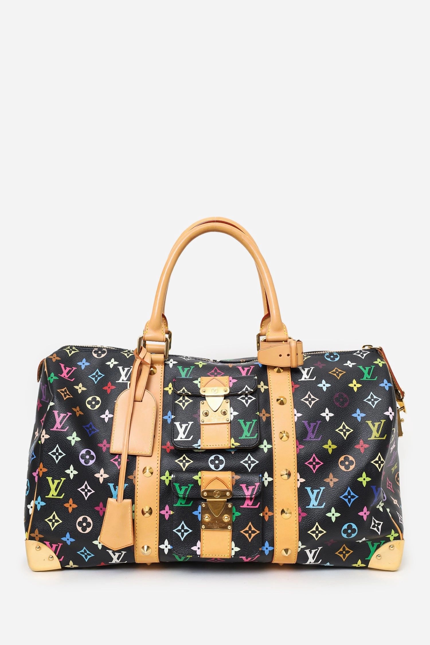 Louis Vuitton 2003 Black/Multicolour Monogram Keepall 45 Bag