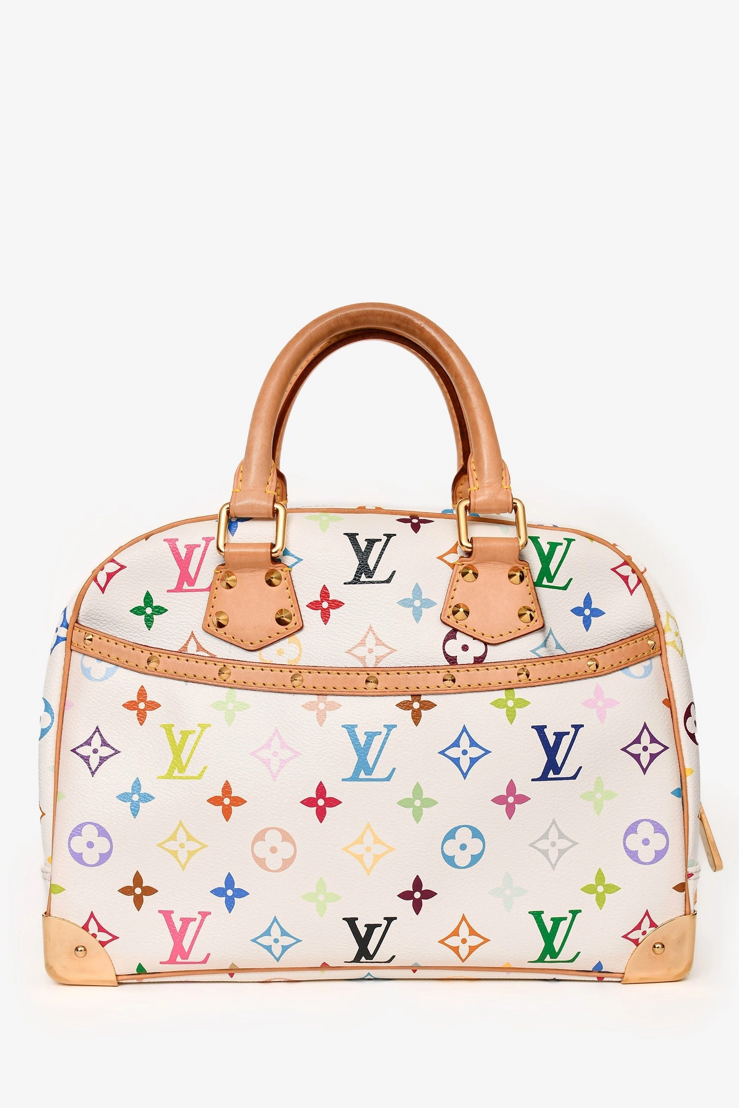 Louis Vuitton 2006 White Multicolore Monogram Trouville Bag