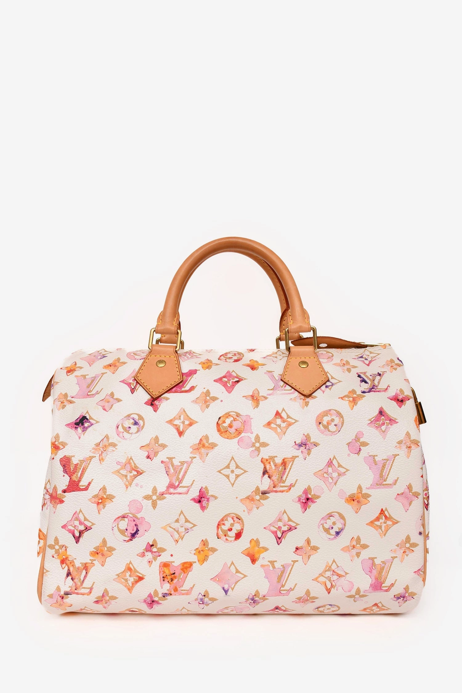 Louis Vuitton 2008 White Monogram Watercolour Aquarelle Speedy 30