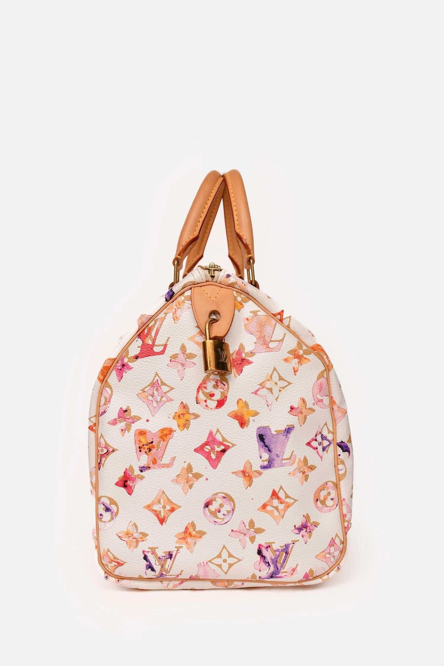 Louis Vuitton 2008 White Monogram Watercolour Aquarelle Speedy 30
