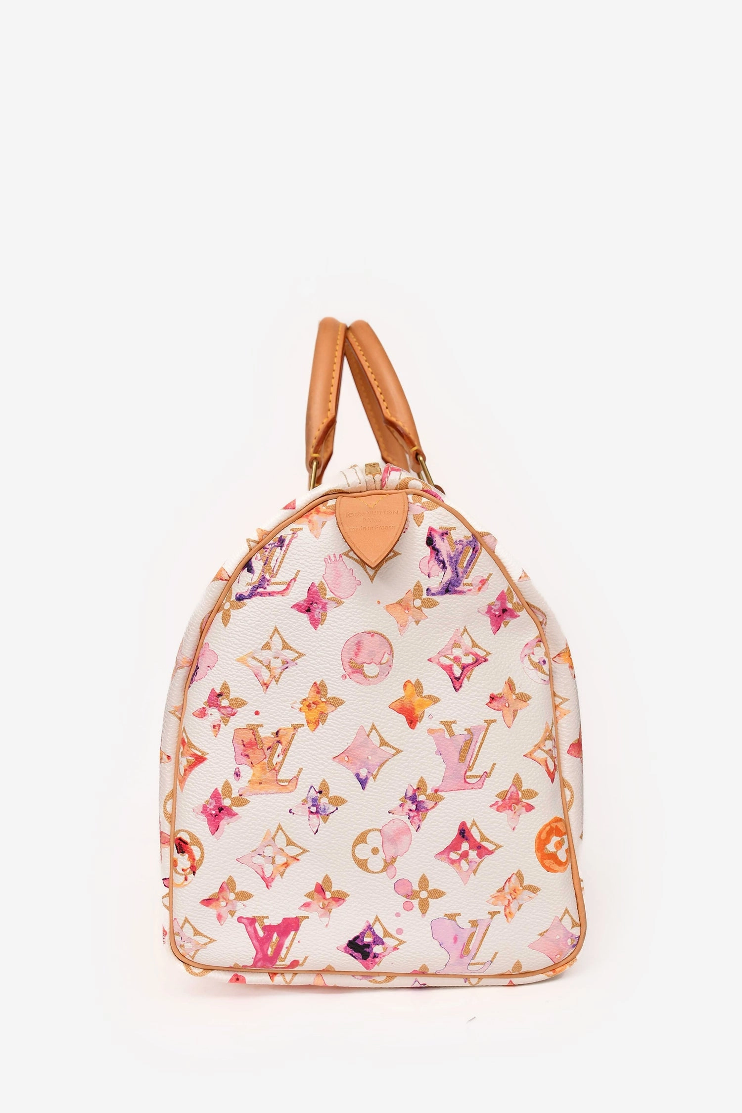 Louis Vuitton 2008 White Monogram Watercolour Aquarelle Speedy 30