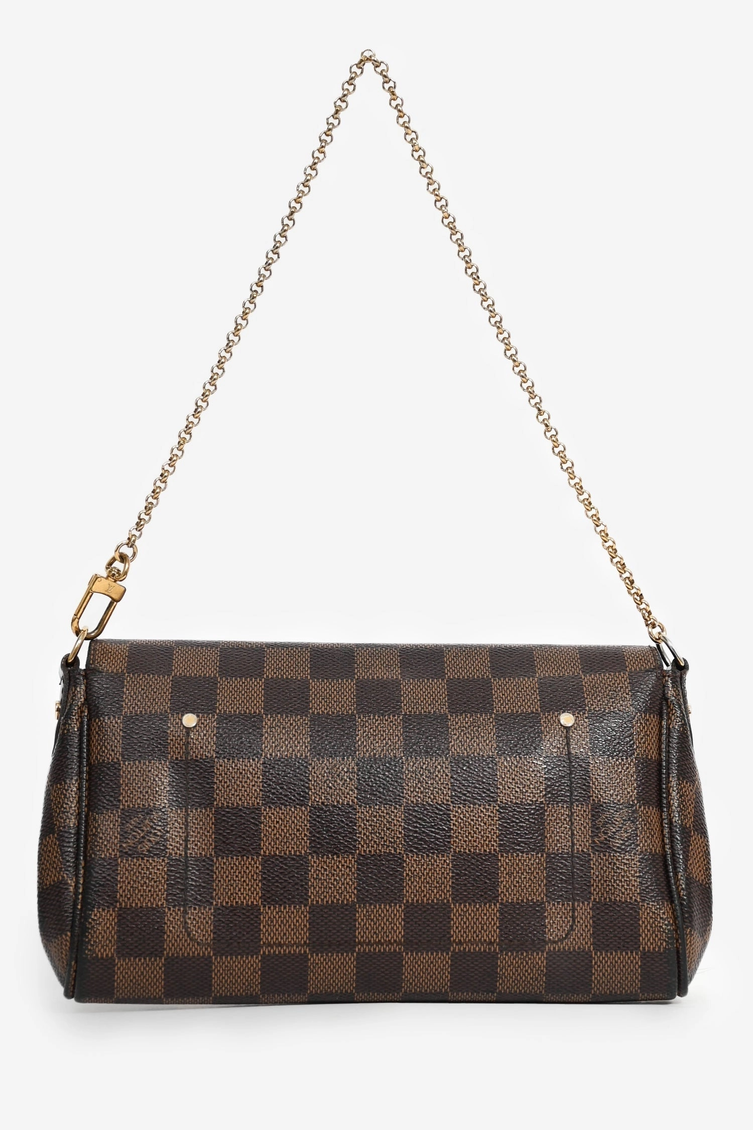 Louis Vuitton 2014 Damier Ebene Favorite Pochette on Chain with Strap