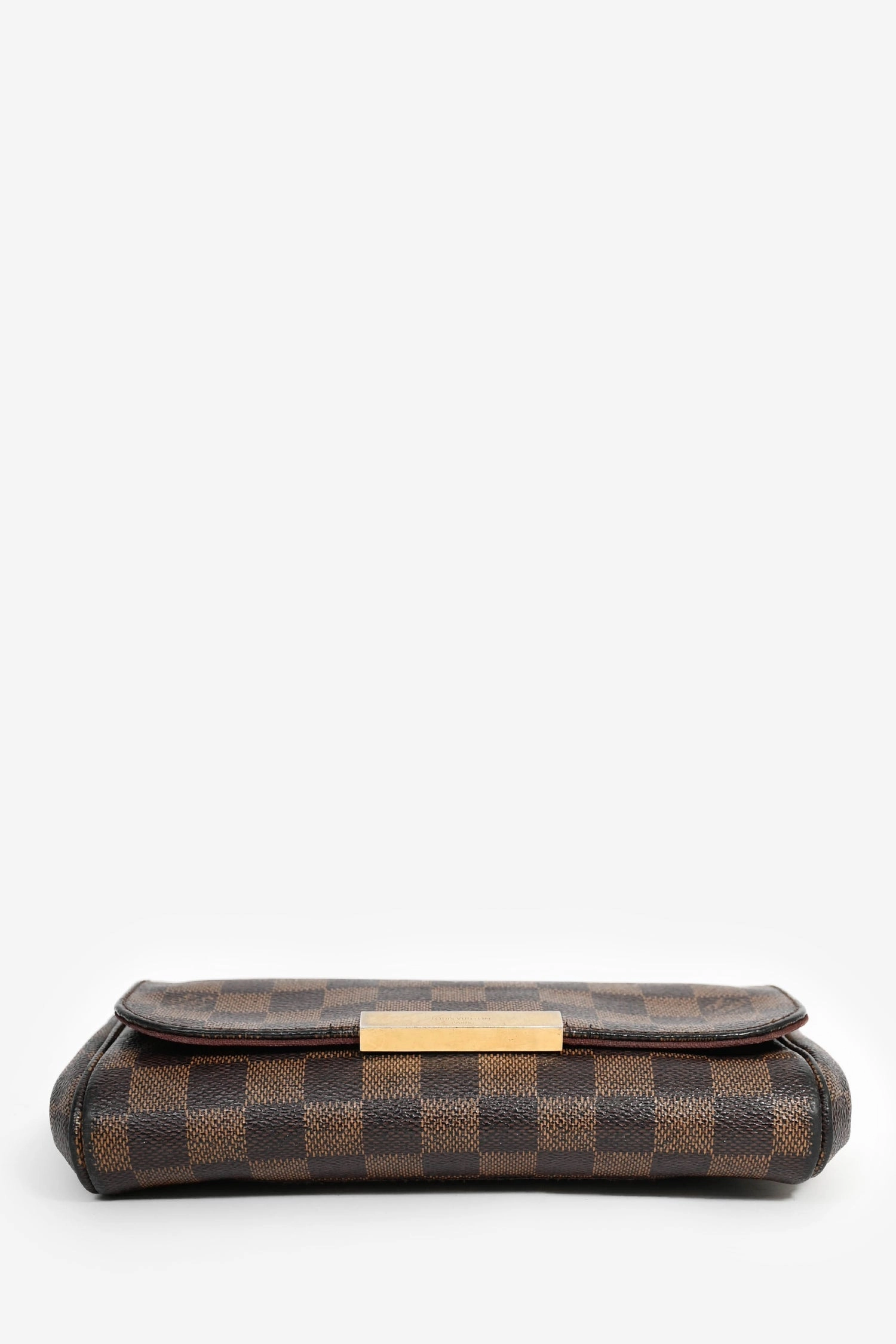 Louis Vuitton 2014 Damier Ebene Favorite Pochette on Chain with Strap