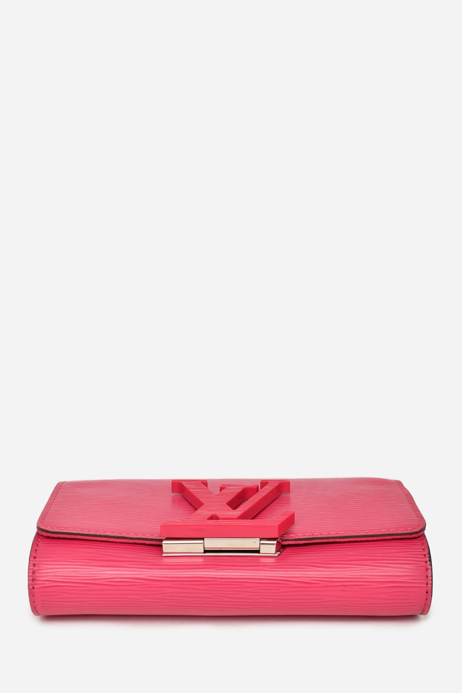 Louis Vuitton 2014 Fuchsia Epi Leather Louise Clutch With Strap