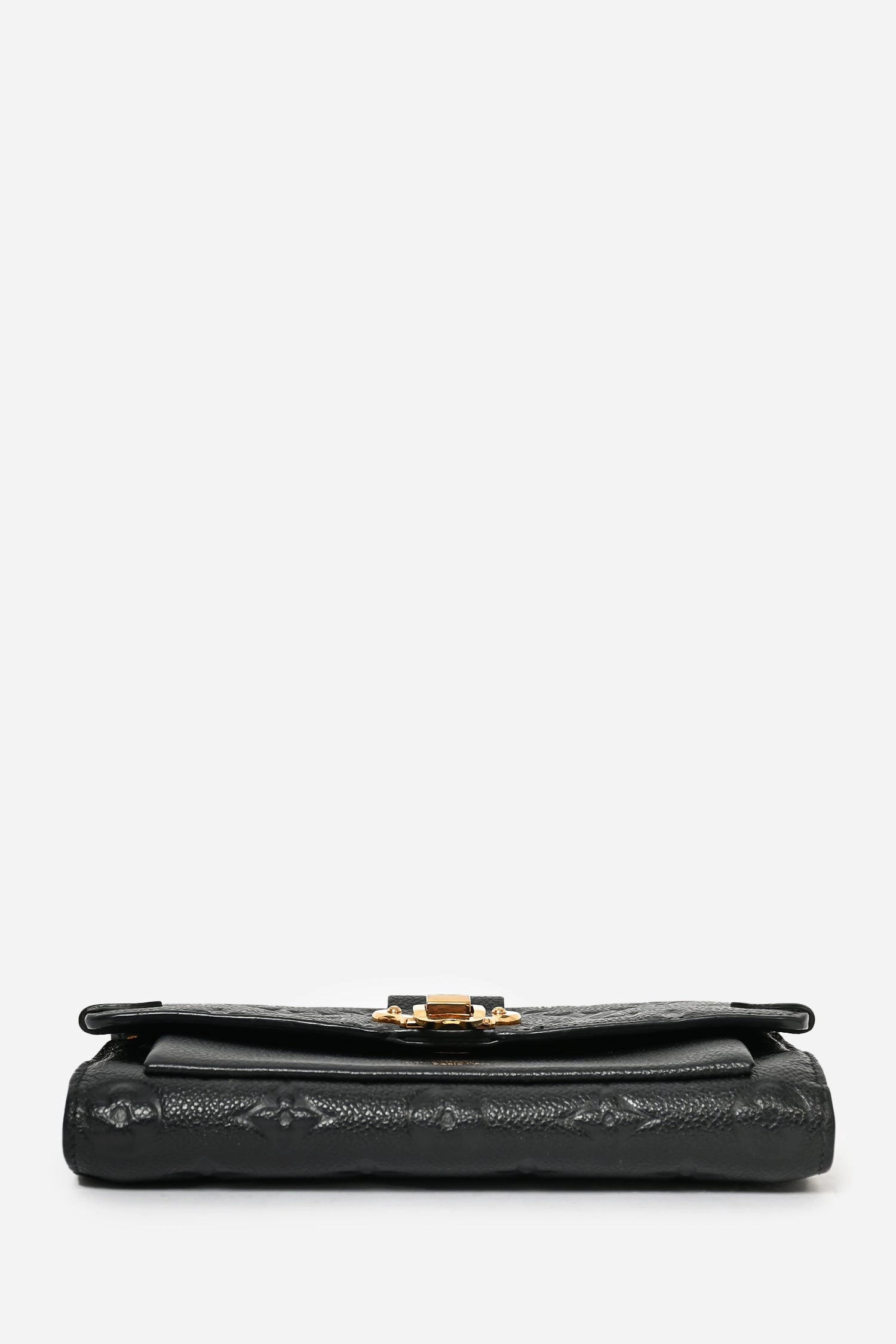 Louis Vuitton 2019 Black Empreinte Leather 'Vavin' Wallet on Chain Bag