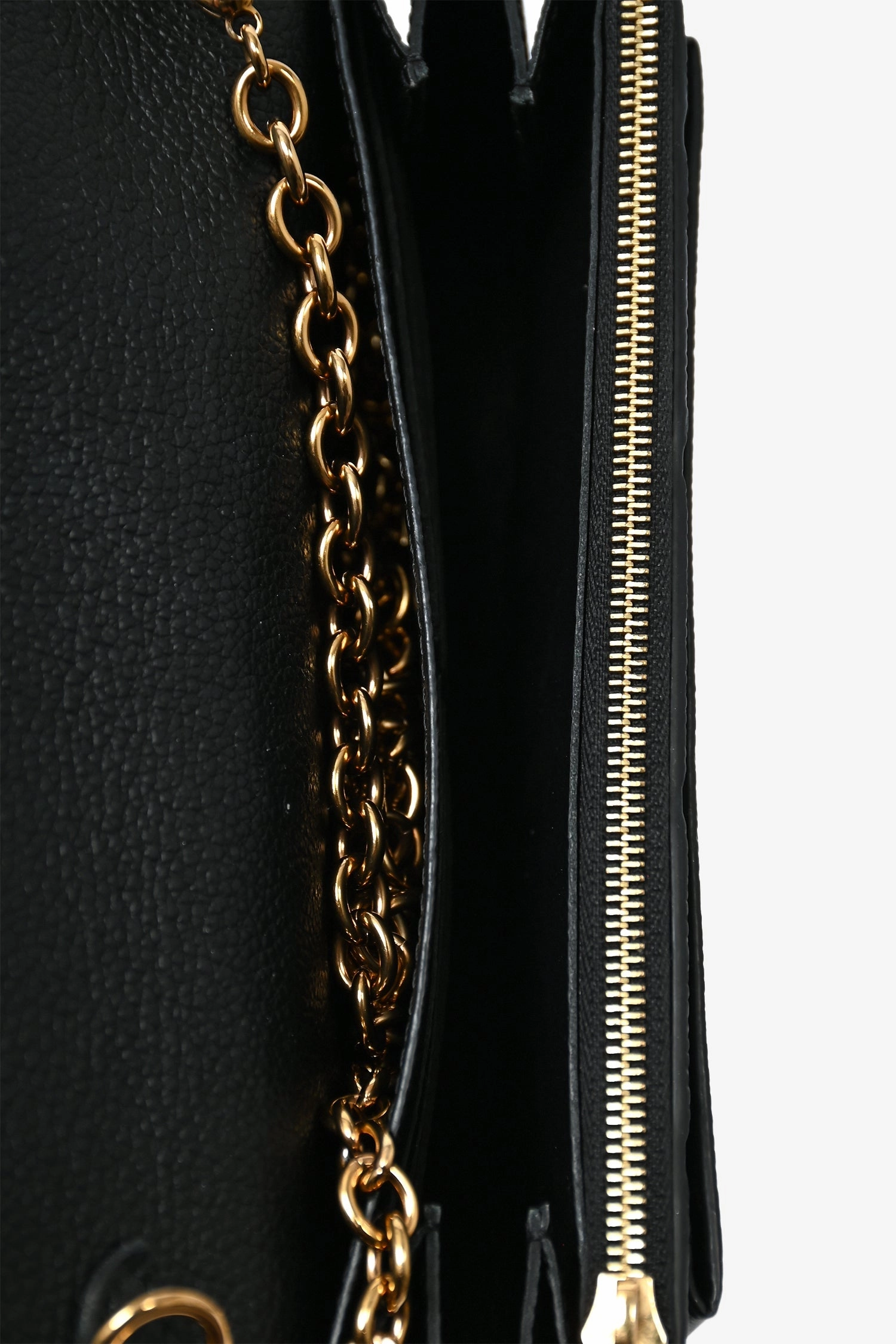 Louis Vuitton 2019 Black Empreinte Leather 'Vavin' Wallet on Chain Bag