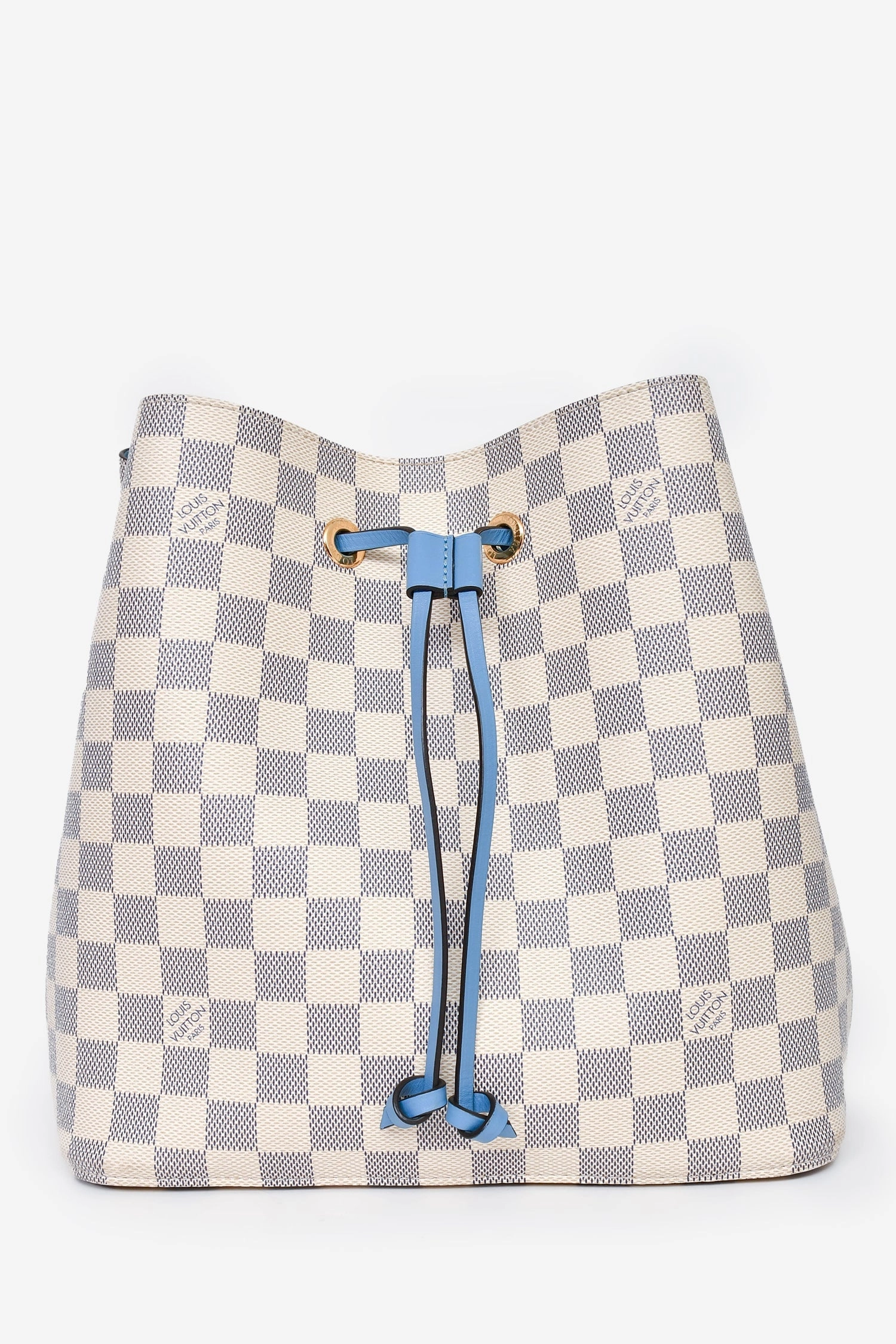 Louis Vuitton 2019 Damier Azur/ Blue Leather NeoNo MM Bucket Bag