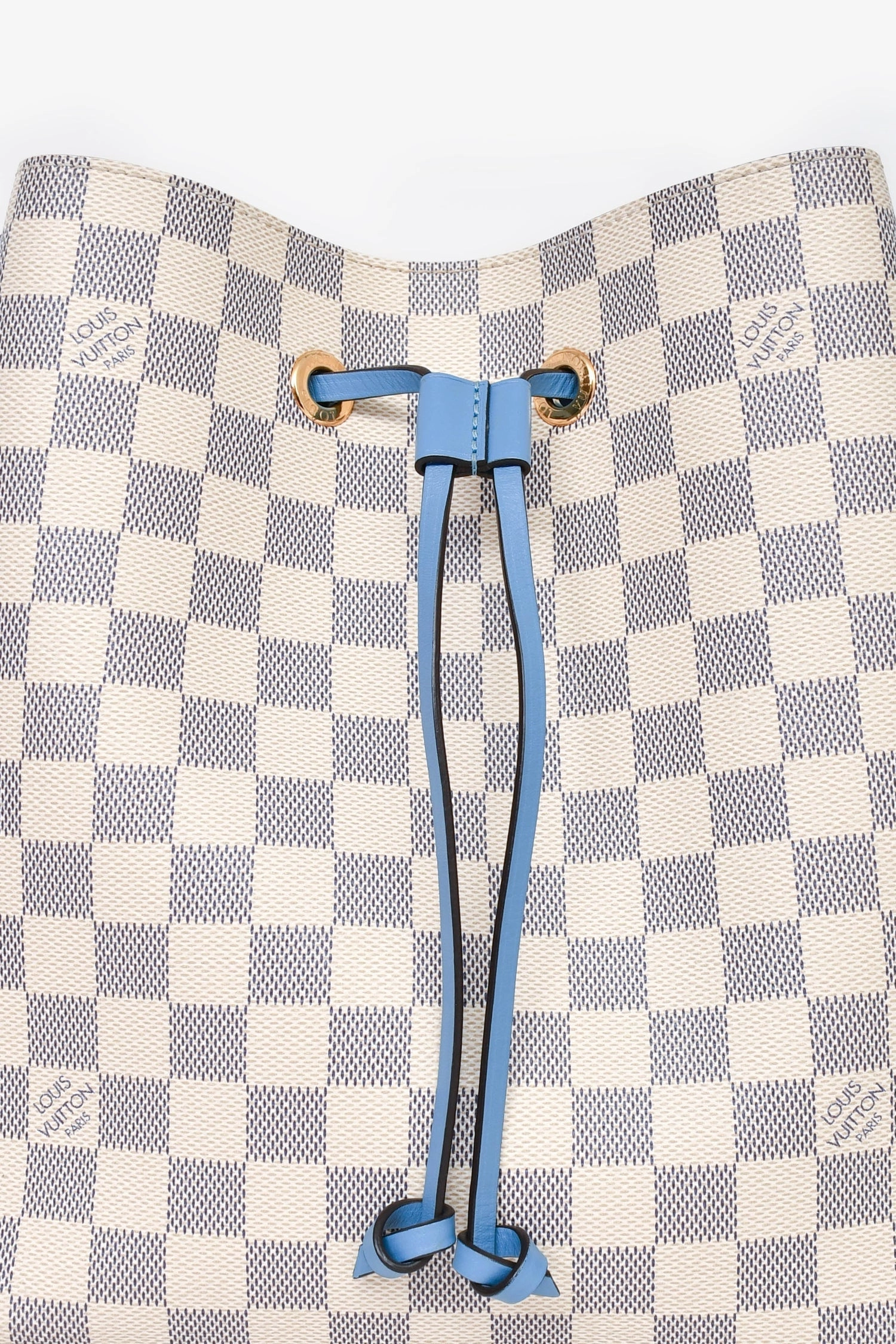 Louis Vuitton 2019 Damier Azur/ Blue Leather NeoNo MM Bucket Bag