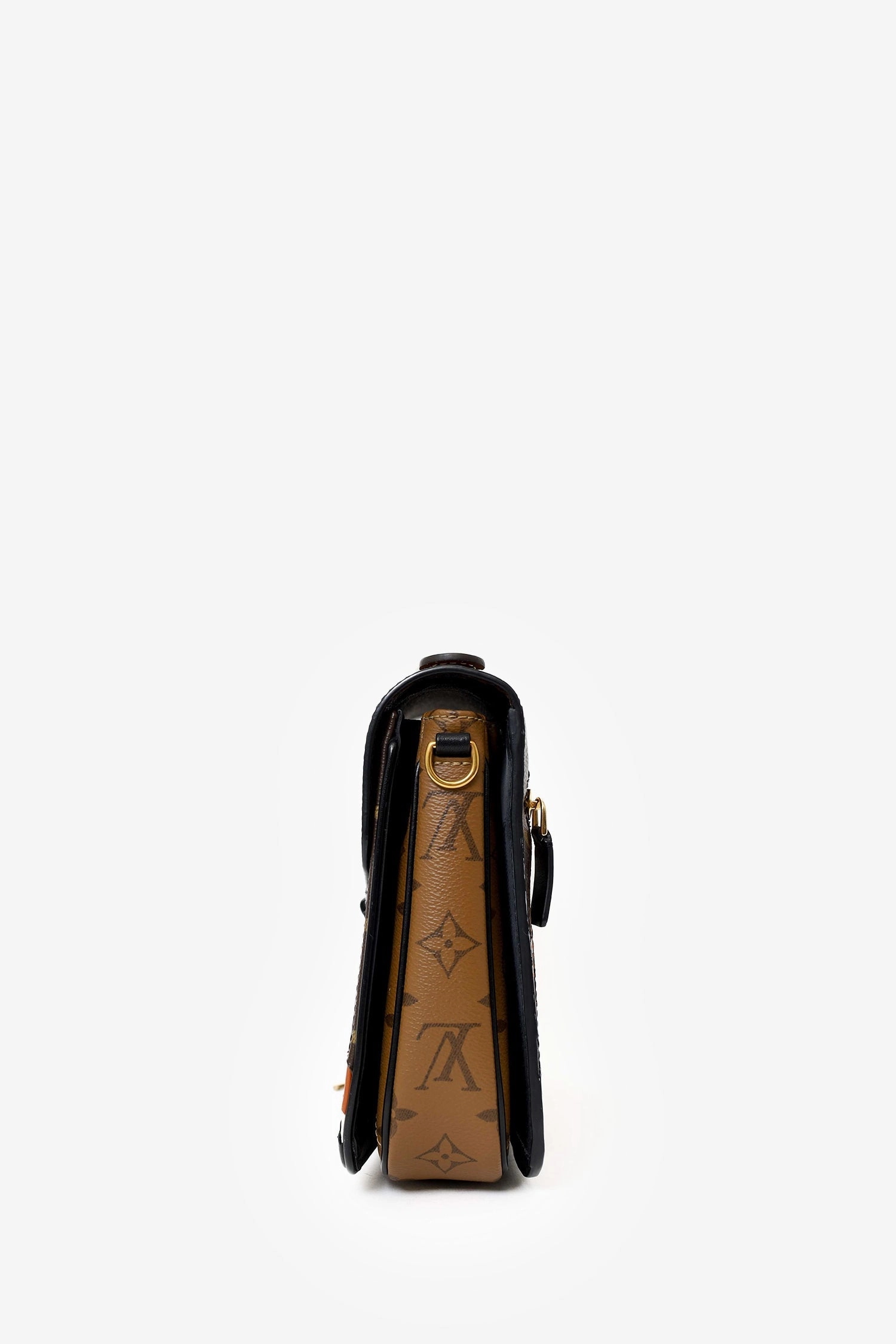 Louis Vuitton Black/Brown Leather Monogram Pochette Metis Brogue Bag with Strap