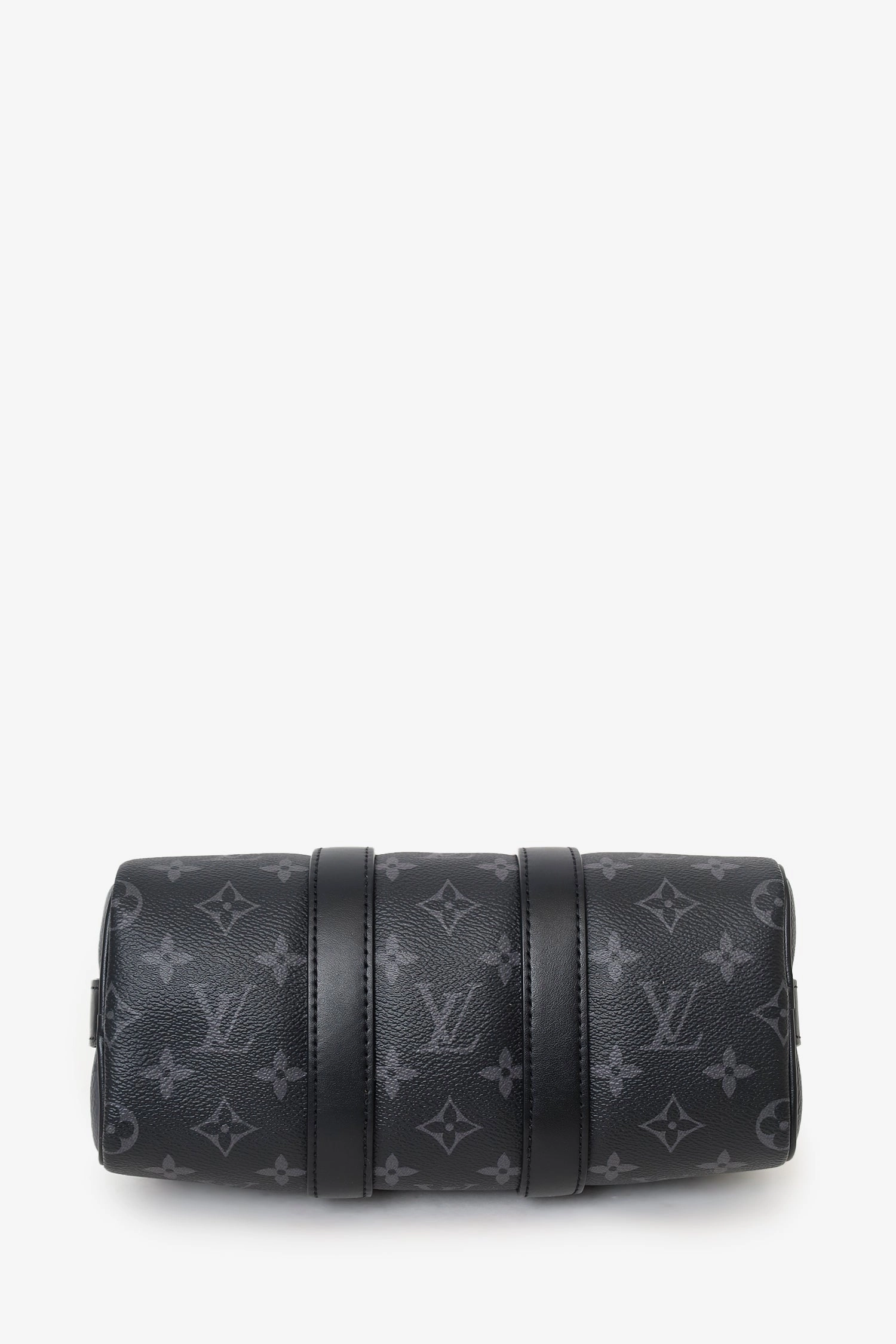 Louis Vuitton Black Monogram Eclipse Keepall Bandoulire 25 with Strap