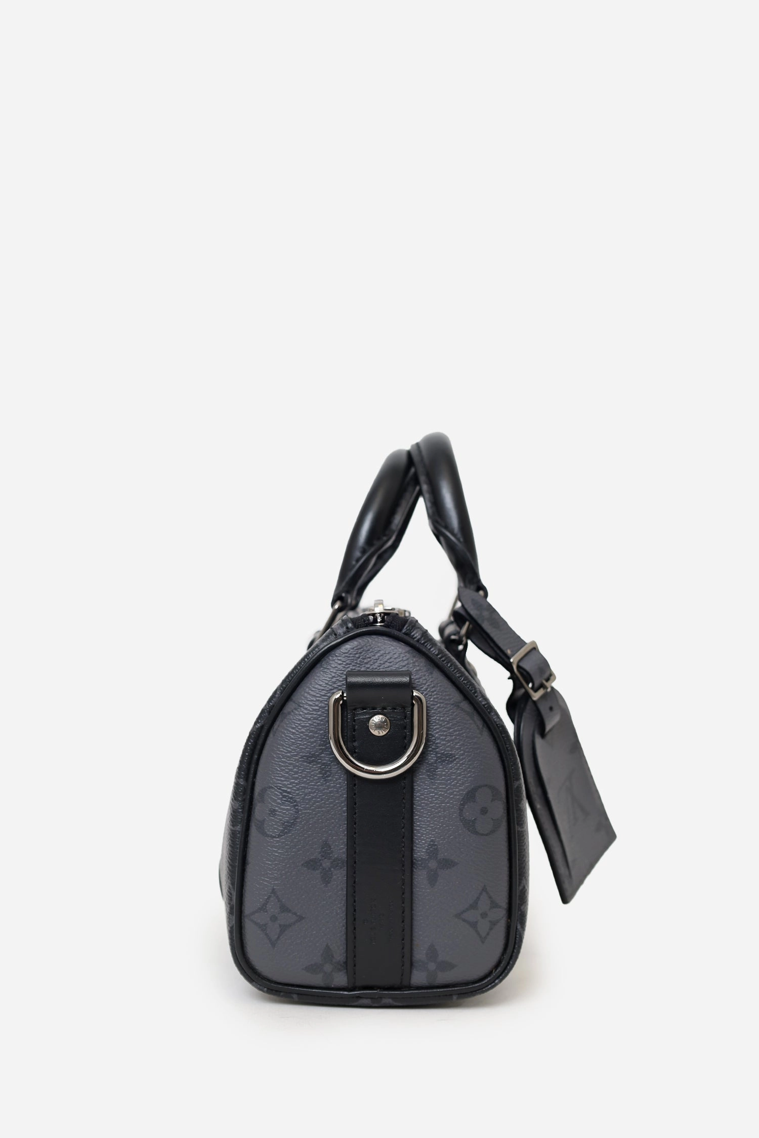 Louis Vuitton Black Monogram Eclipse Keepall Bandoulire 25 with Strap
