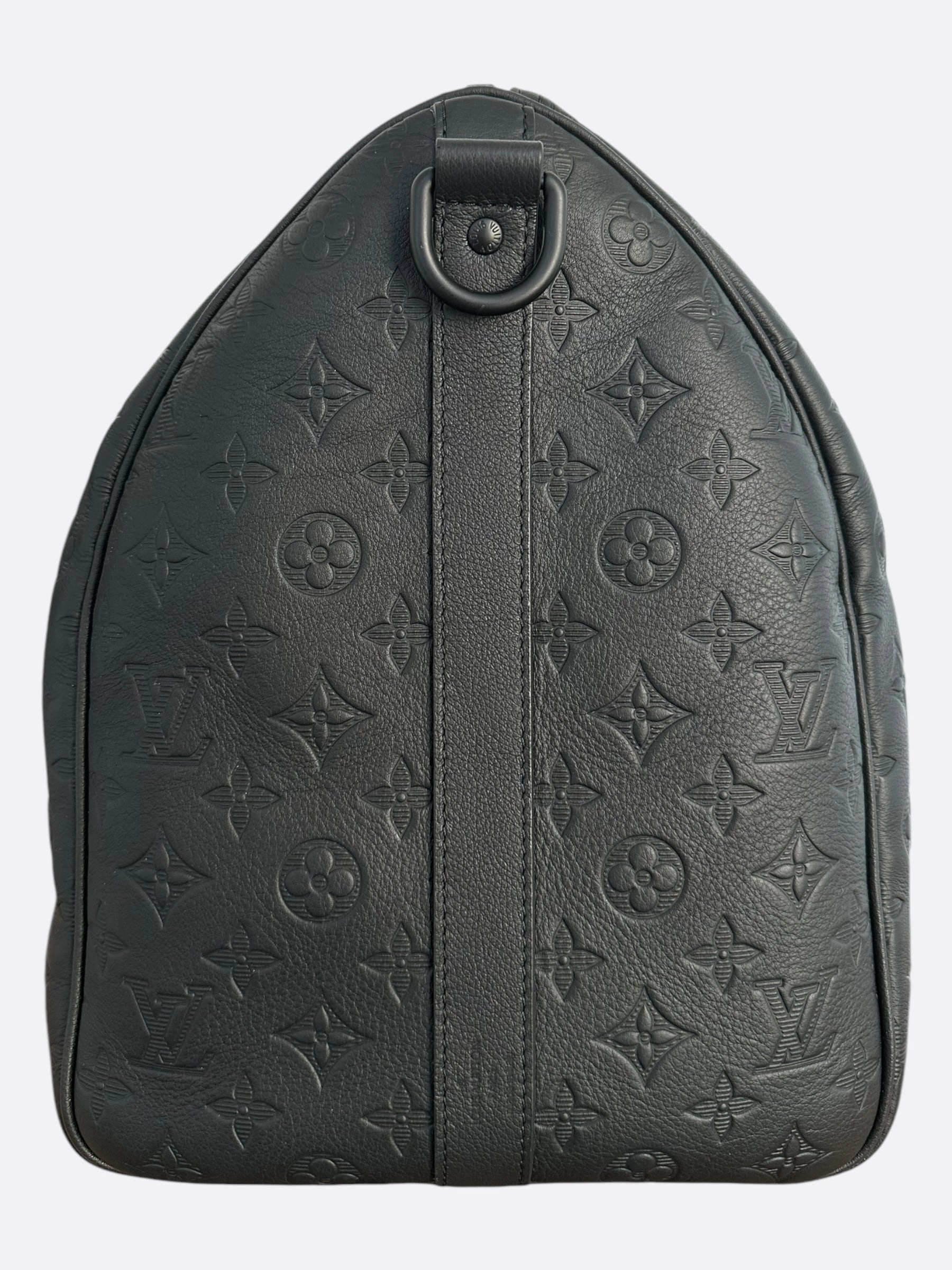 Louis Vuitton Black Monogram Shadow Keepall 50
