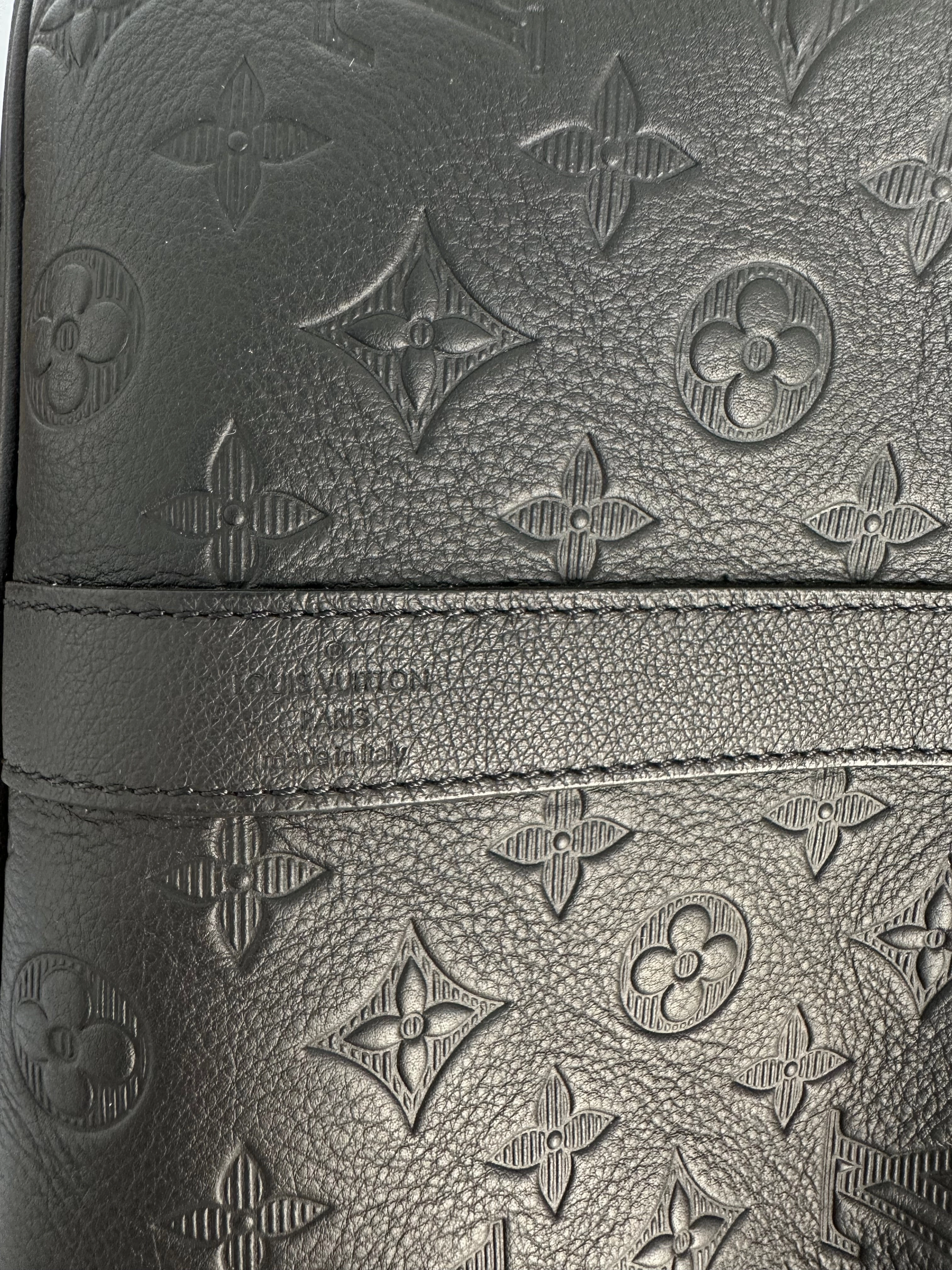 Louis Vuitton Black Monogram Shadow Keepall 50