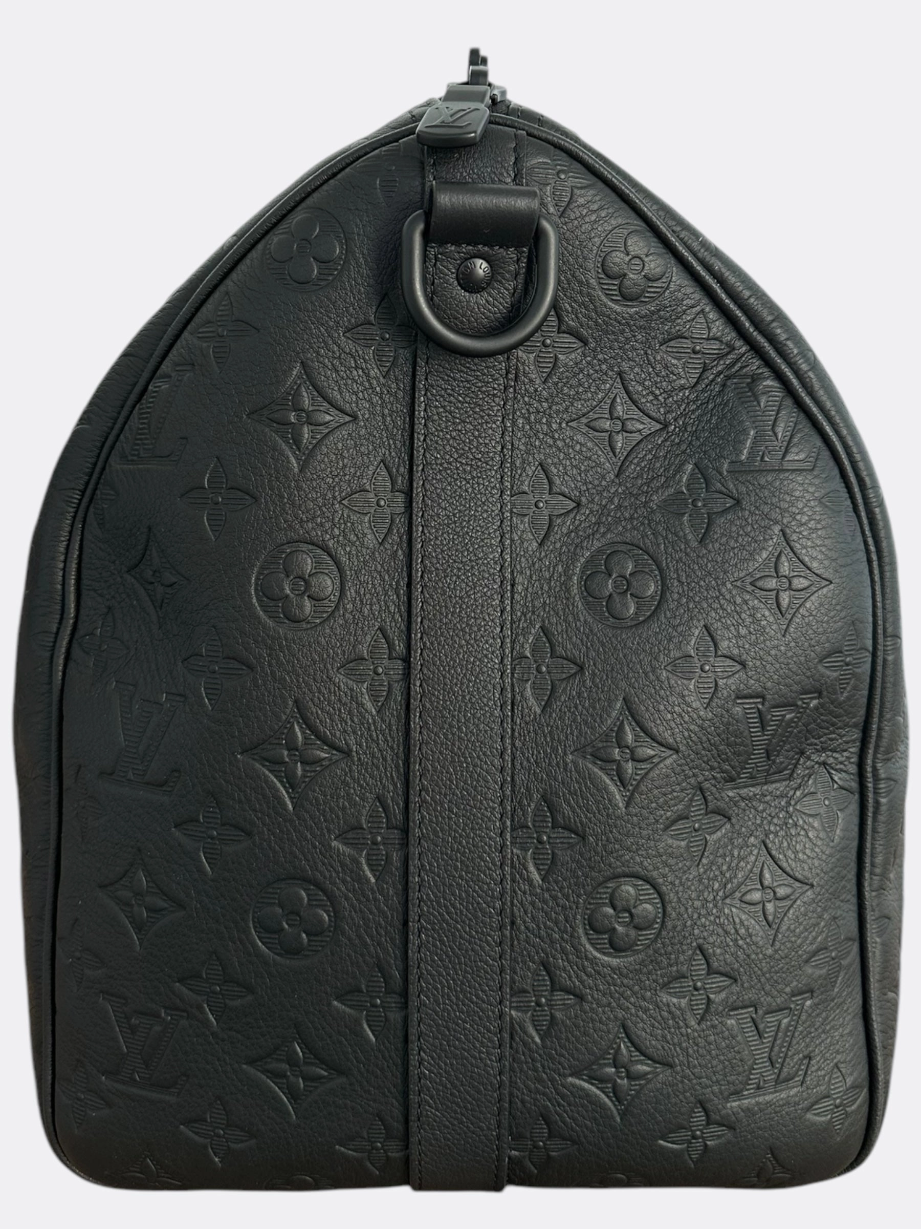 Louis Vuitton Black Monogram Shadow Keepall 50