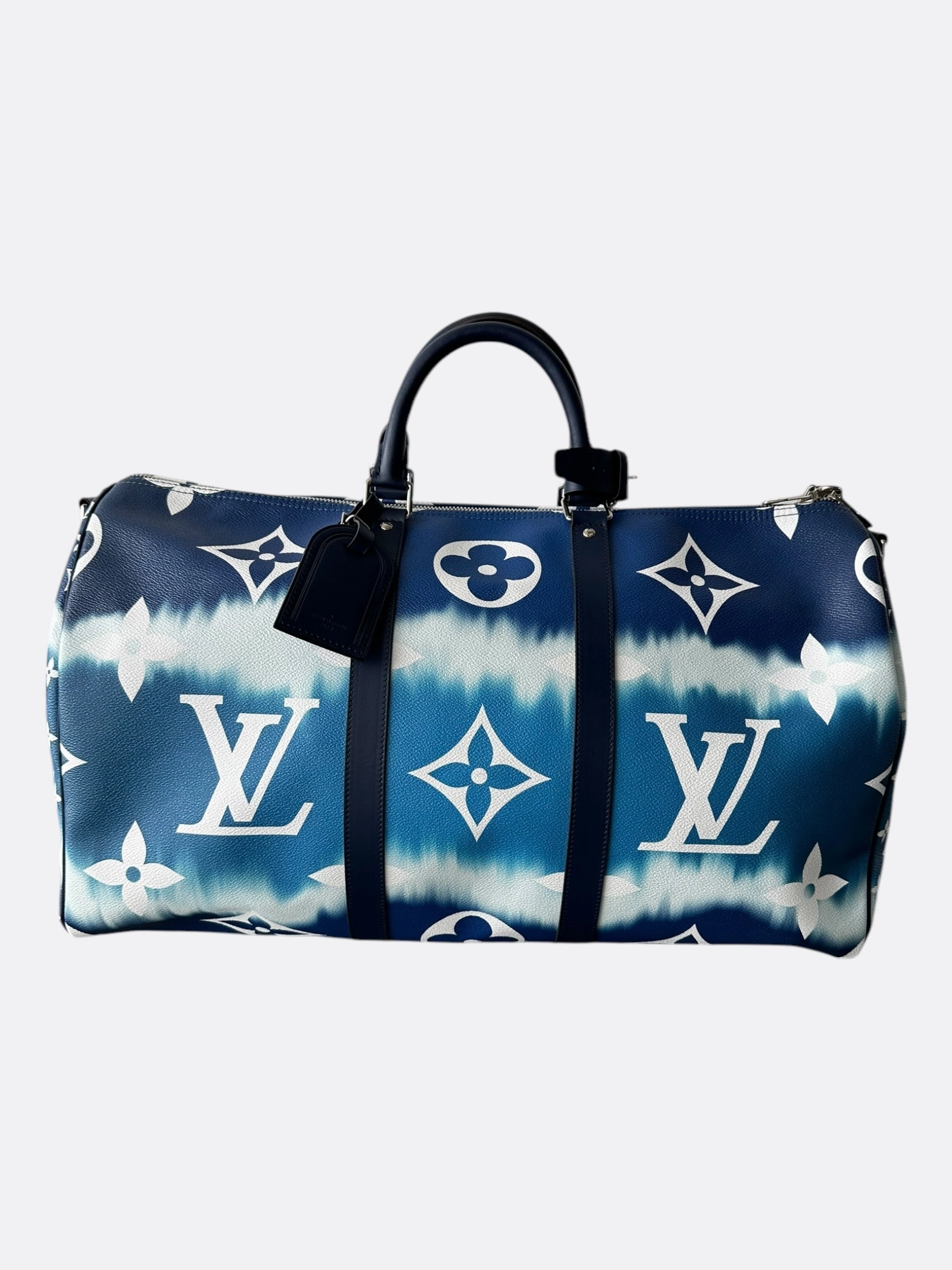 Louis Vuitton Blue & White Escale Monogram Keepall 50