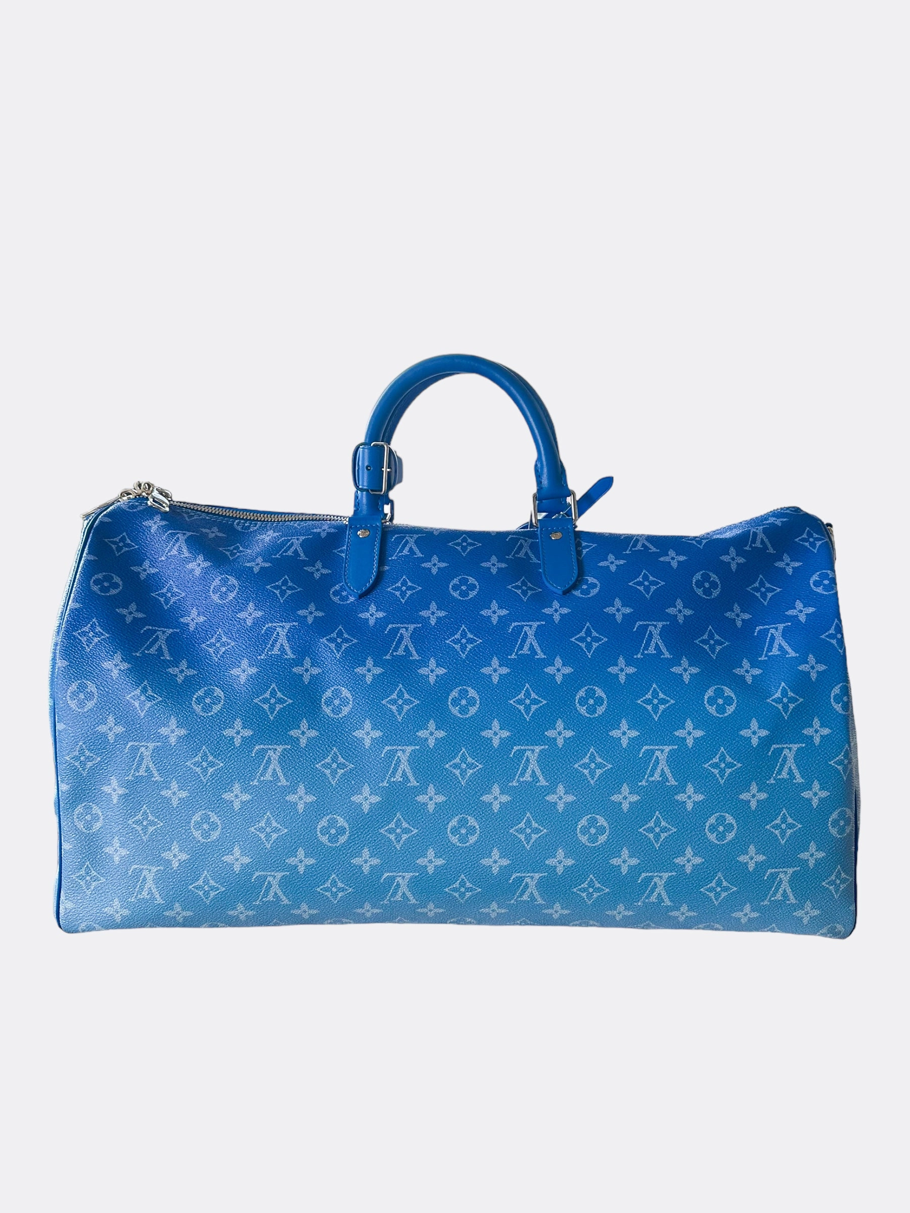 Louis Vuitton Blue Cloud Monogram Keepall 50