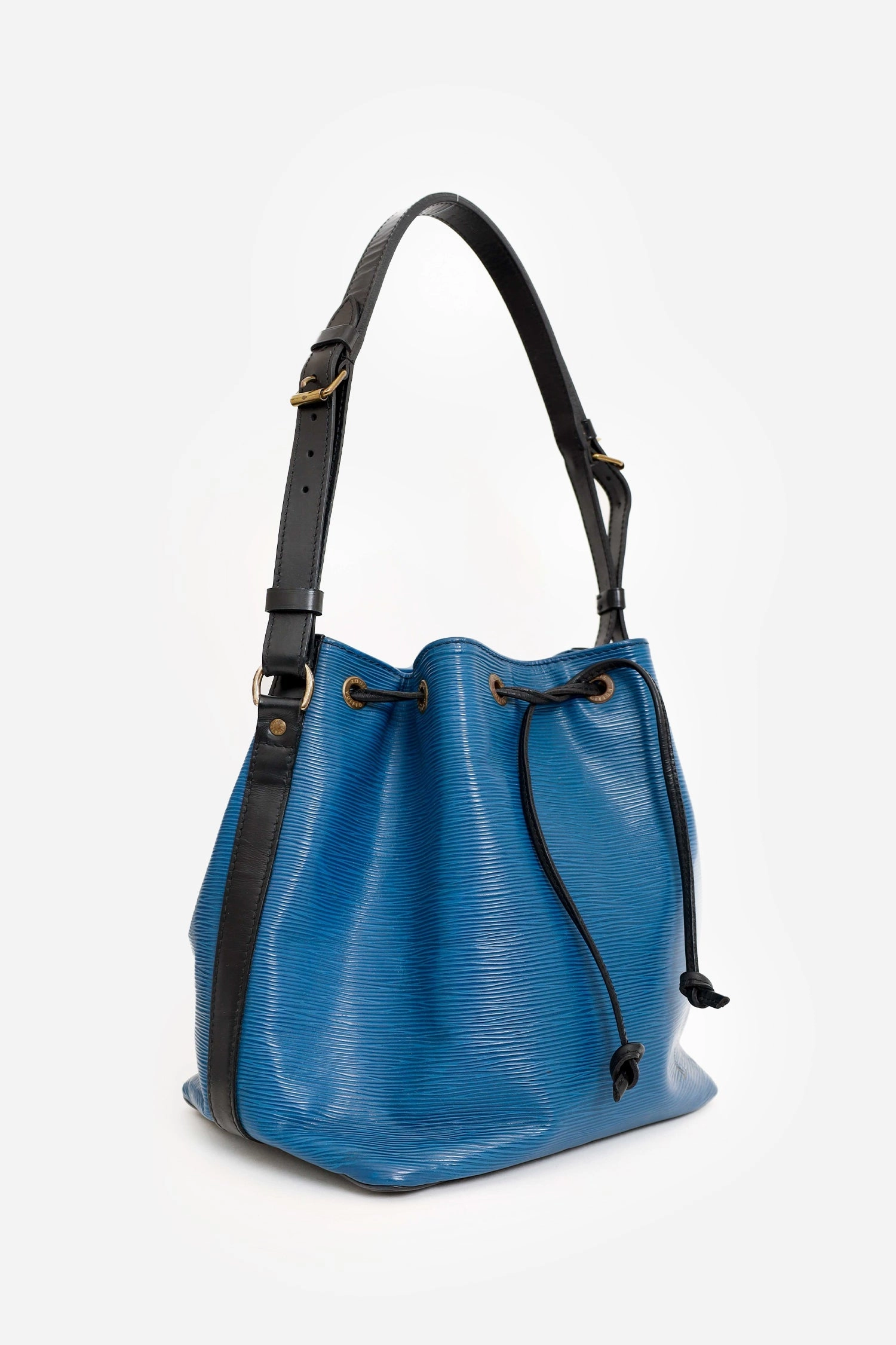 Louis Vuitton Blue Epi Leather Petit Noe Bucket Bag