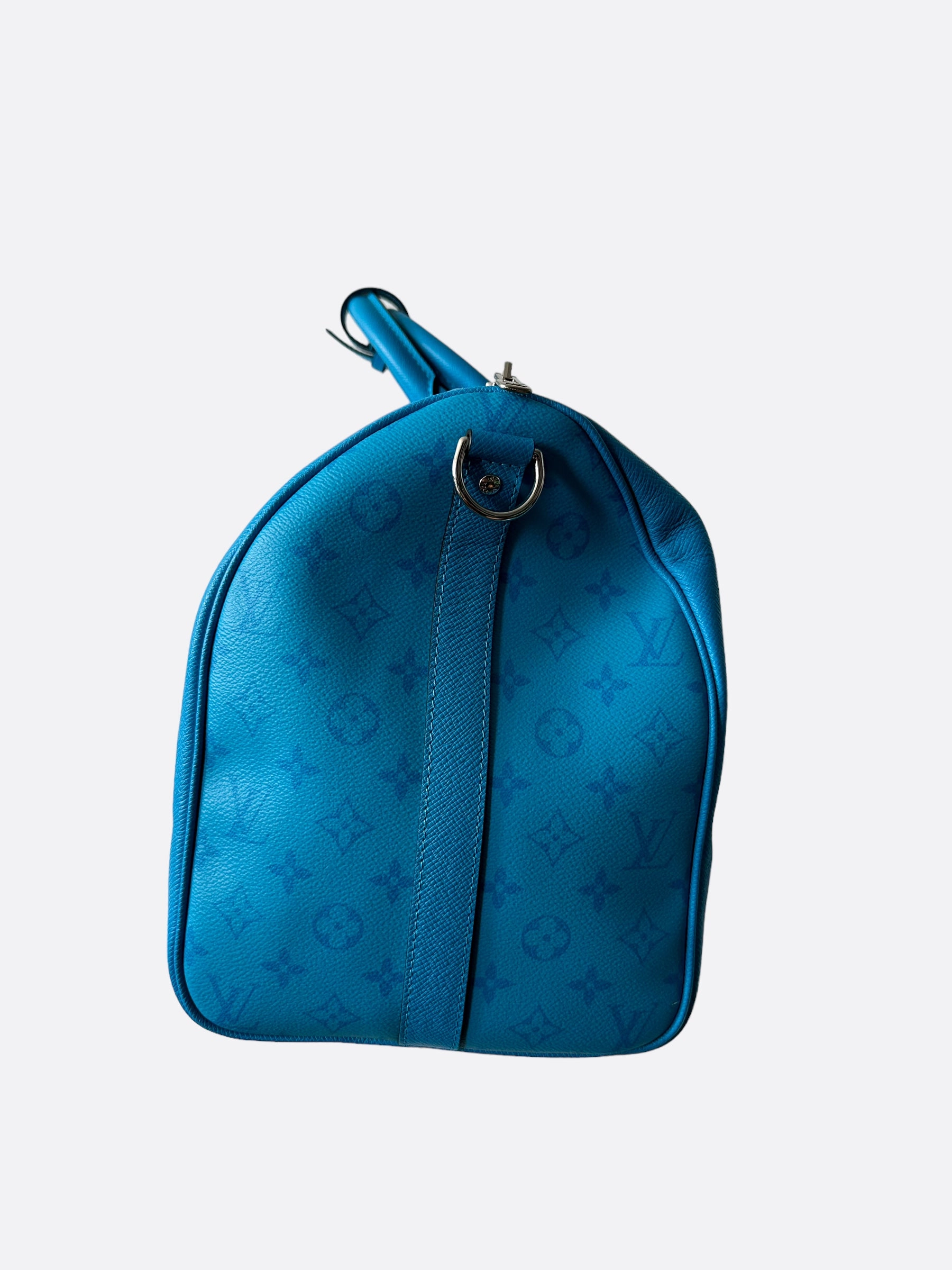 Louis Vuitton Blue Taigarama Monogram Keepall 50