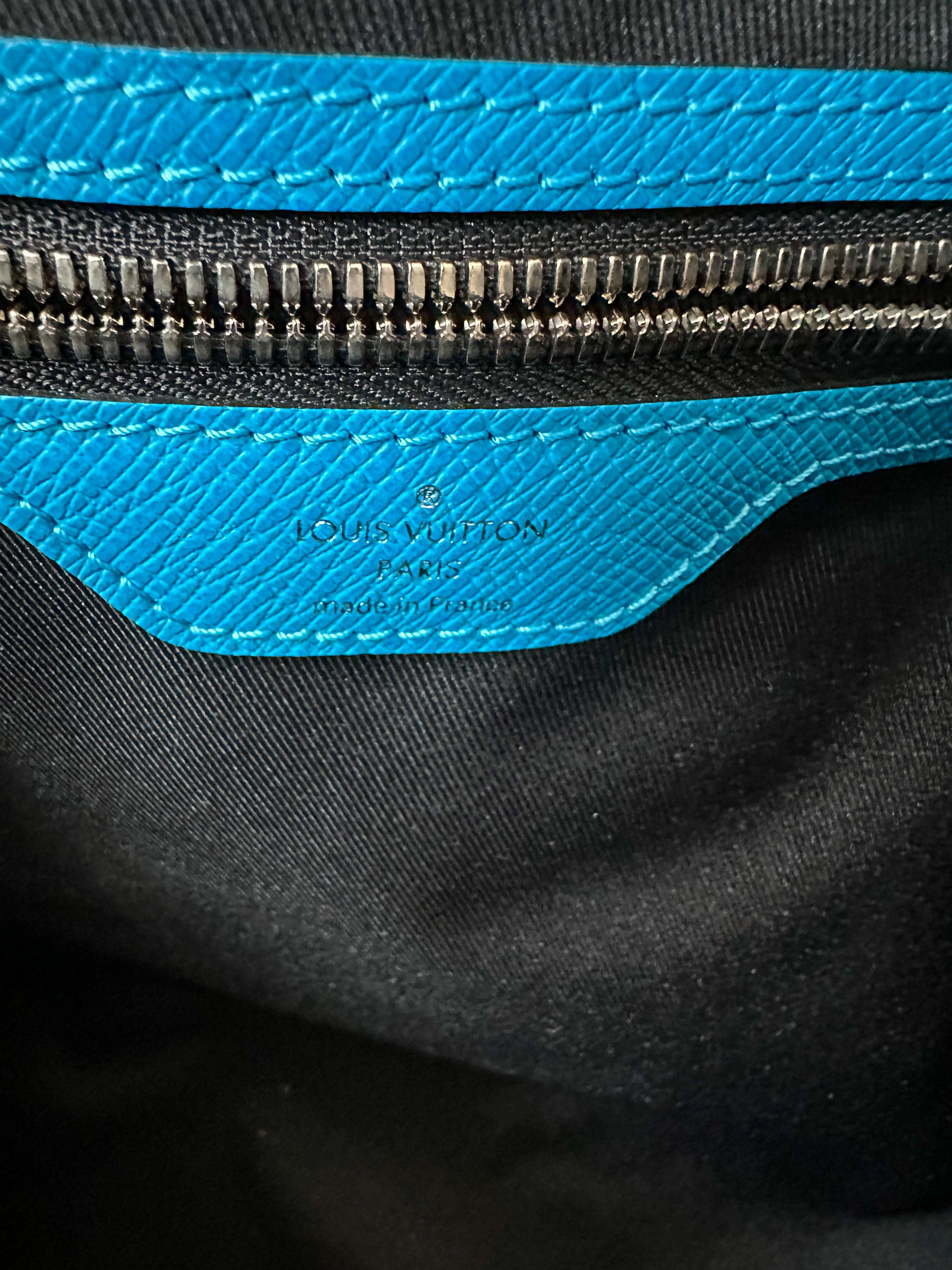 Louis Vuitton Blue Taigarama Monogram Keepall 50