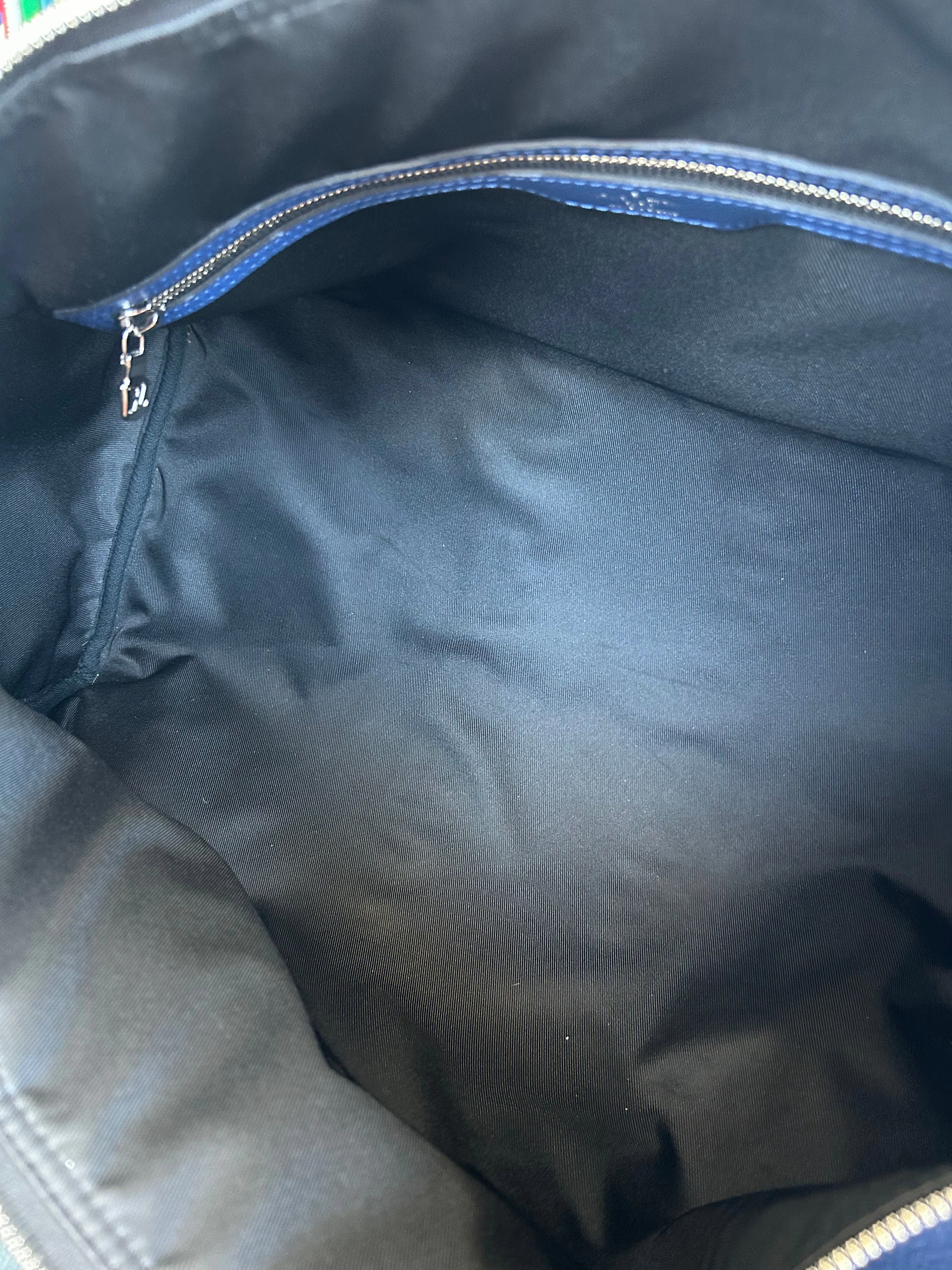 Louis Vuitton Blue Taigarama Monogram Keepall 50