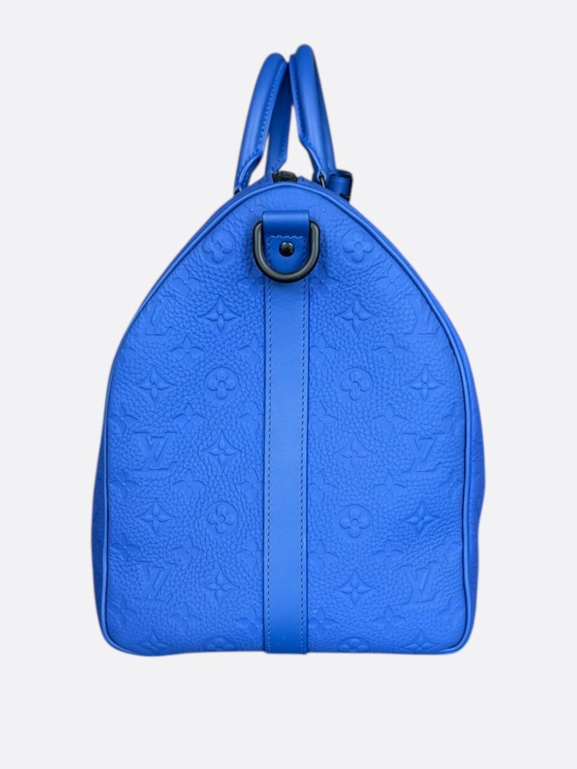 Louis Vuitton Blue Taurillon Monogram Keepall 50