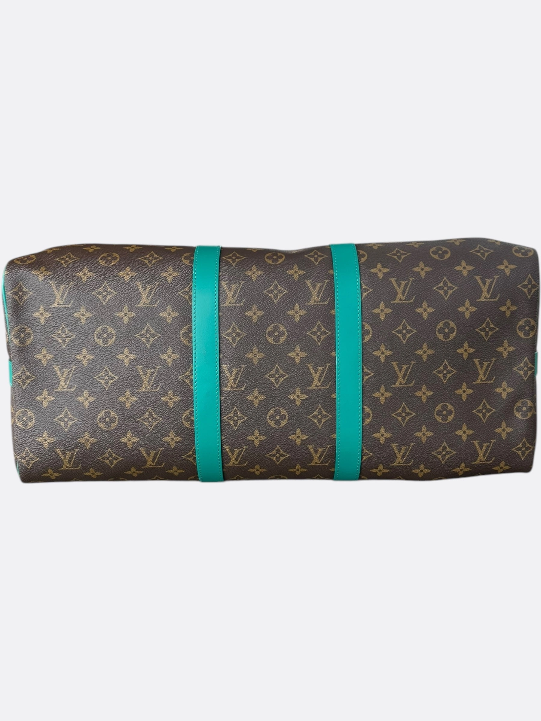 Louis Vuitton Brown & Green Monogram Keepall 50