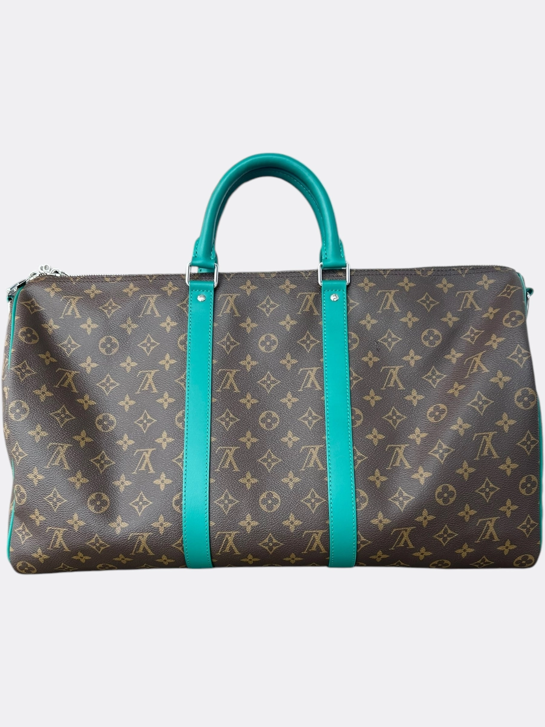 Louis Vuitton Brown & Green Monogram Keepall 50