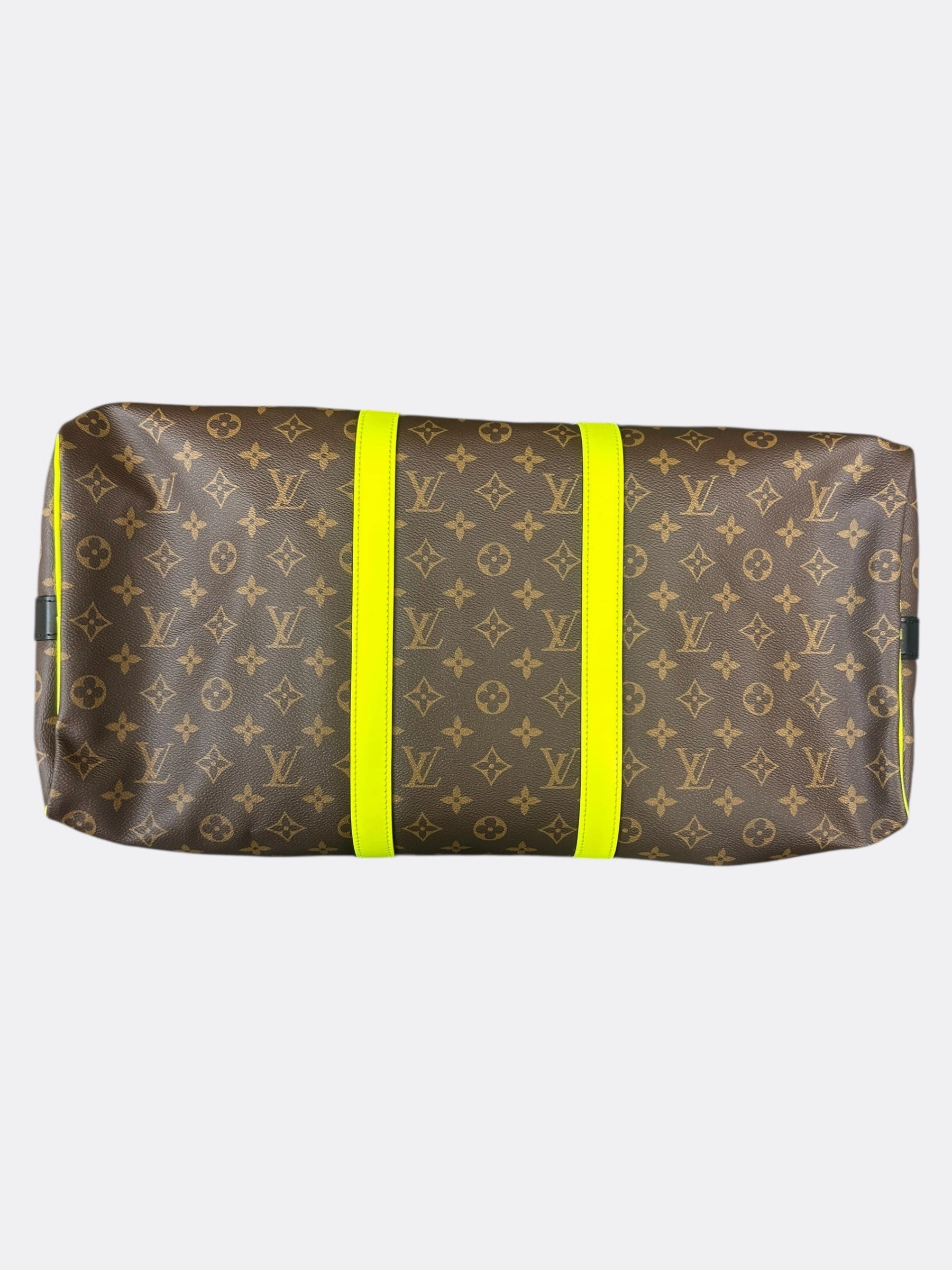Louis Vuitton Brown & Yellow Monogram Keepall 50