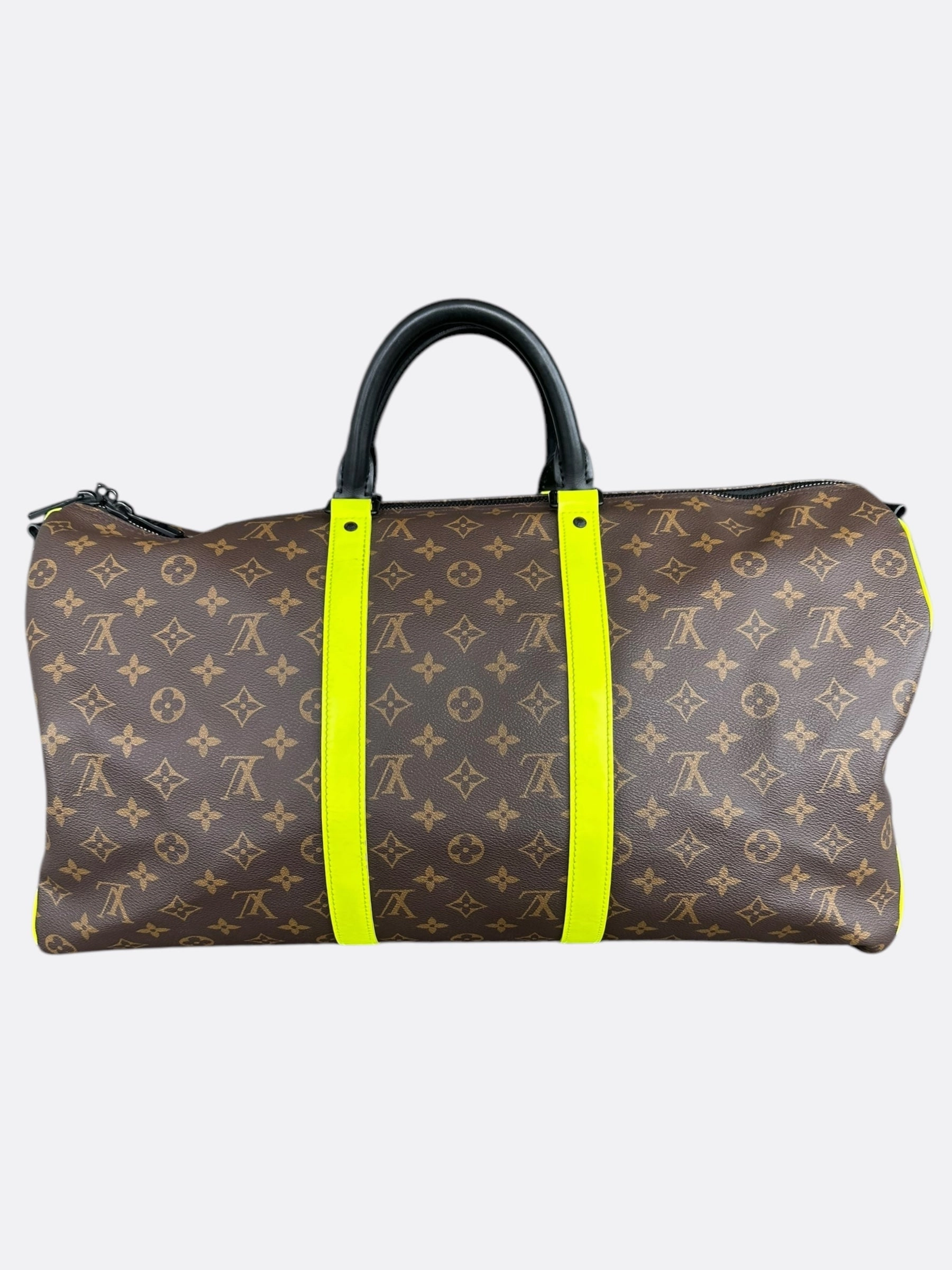 Louis Vuitton Brown & Yellow Monogram Keepall 50