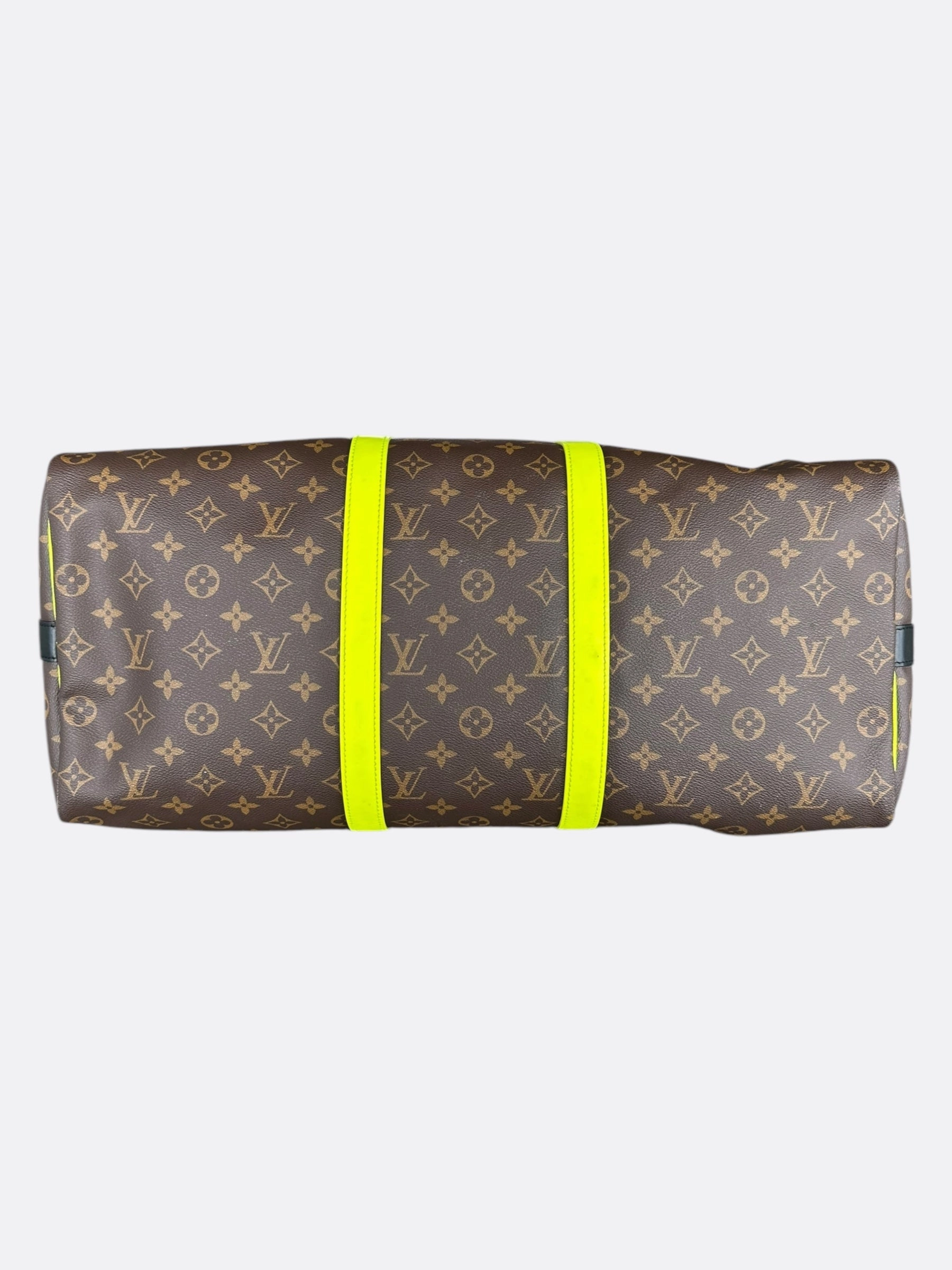 Louis Vuitton Brown & Yellow Monogram Keepall 50