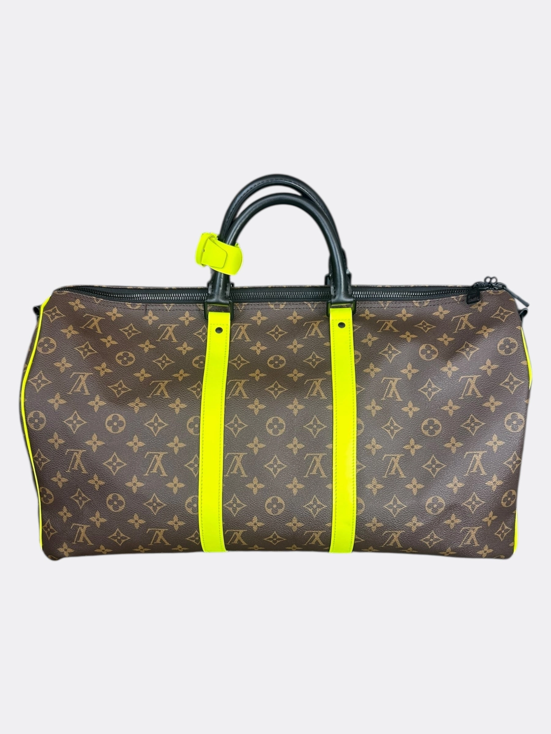 Louis Vuitton Brown & Yellow Monogram Keepall 50