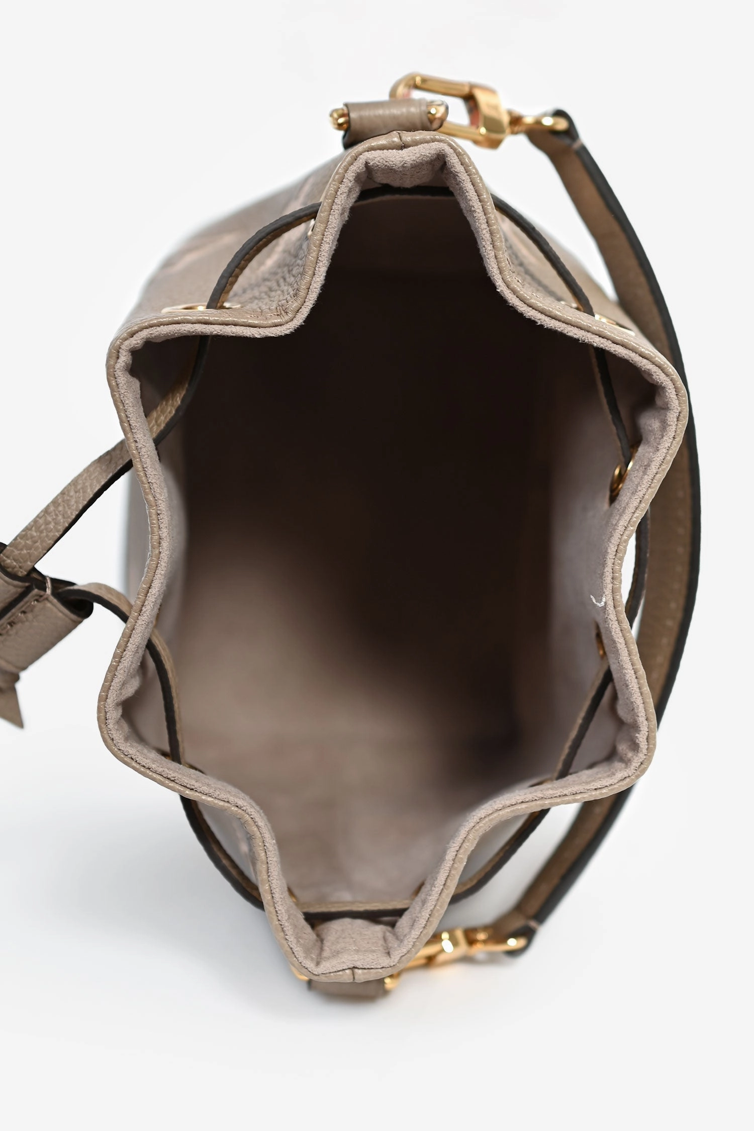Louis Vuitton Brown/Pink Leather Logo Nano 'Noe' Bucket Bag
