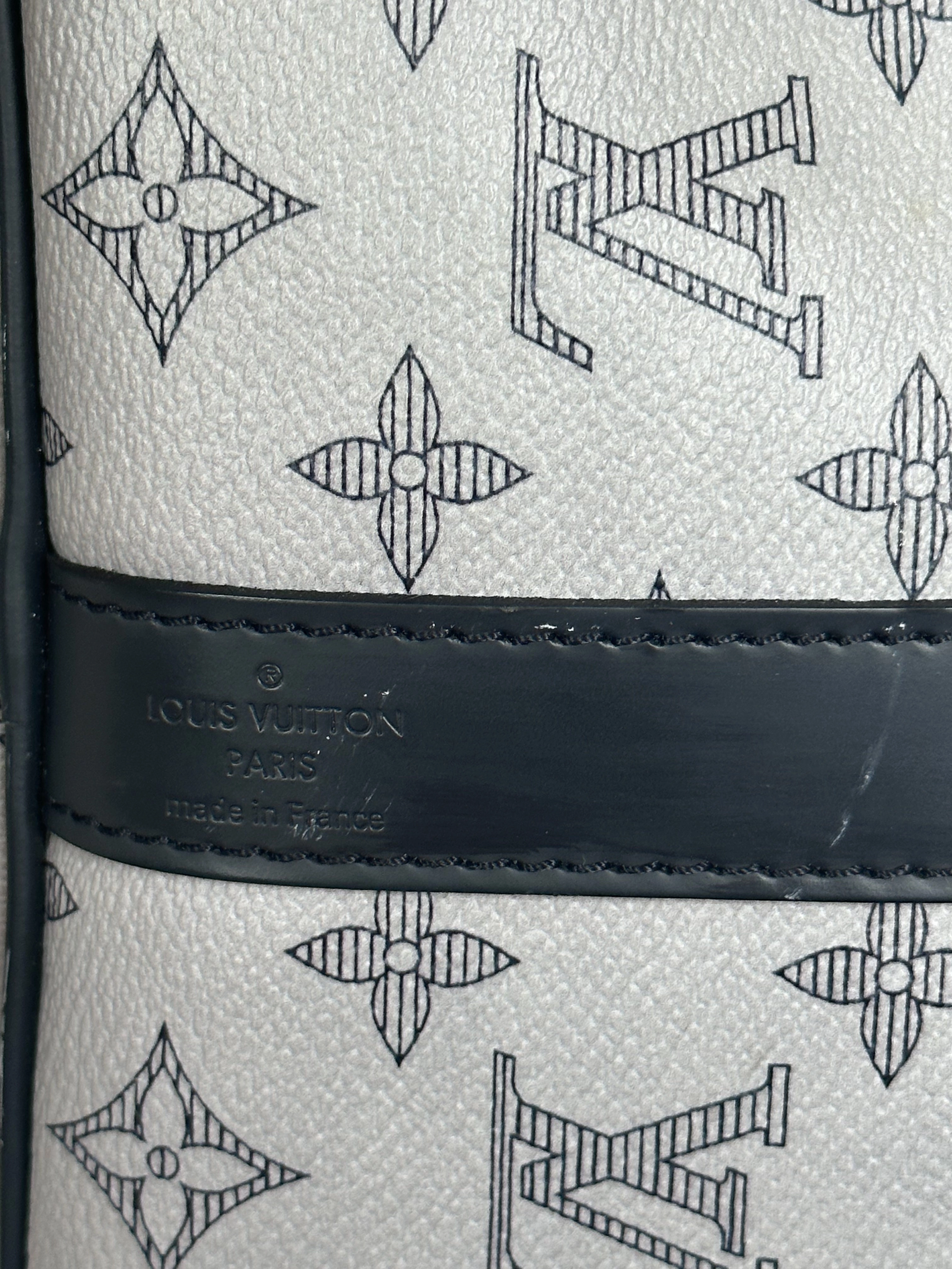 Louis Vuitton Chapman Brothers Cream Monogram Keepall 45
