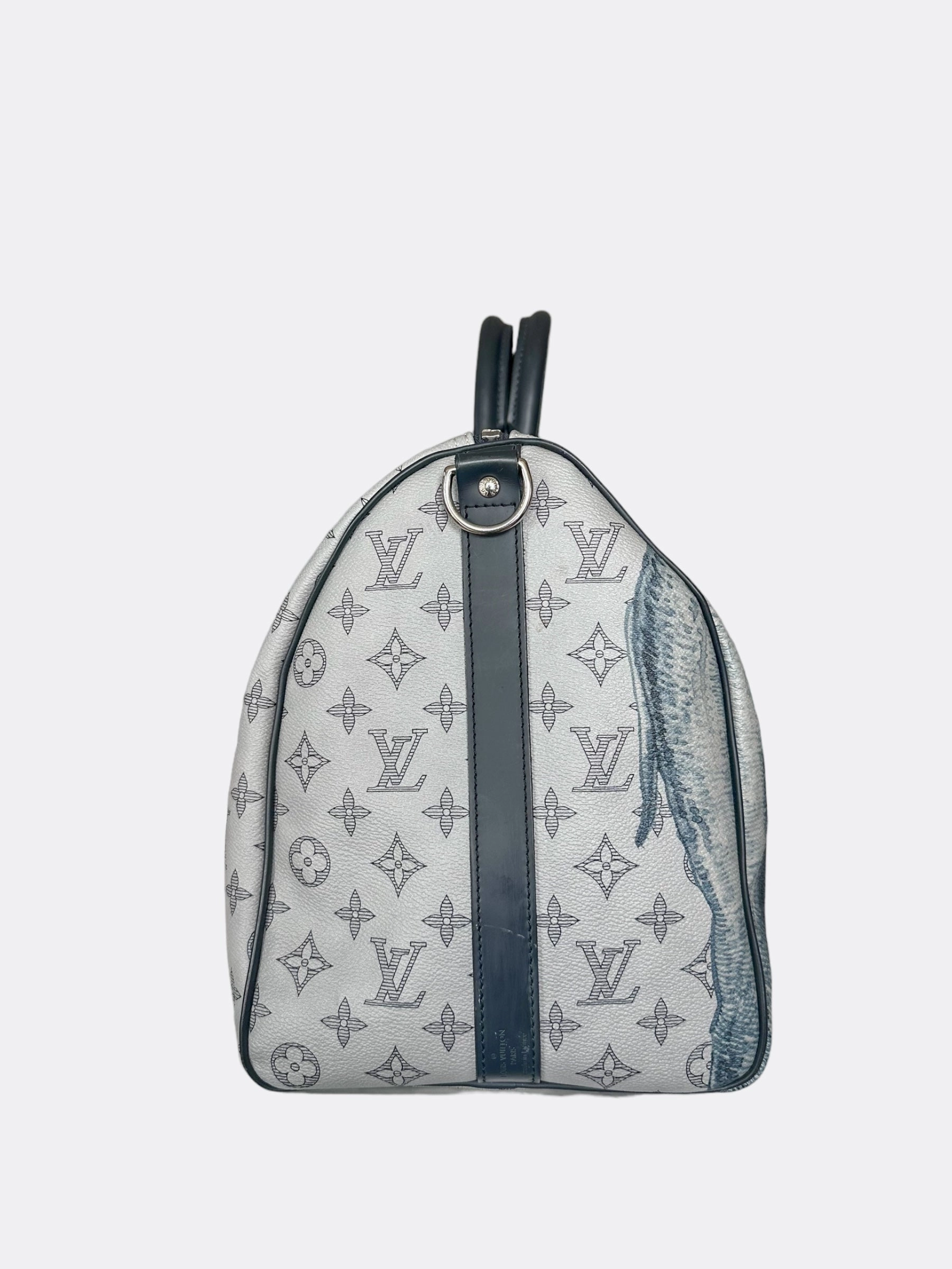 Louis Vuitton Chapman Brothers Cream Monogram Keepall 45