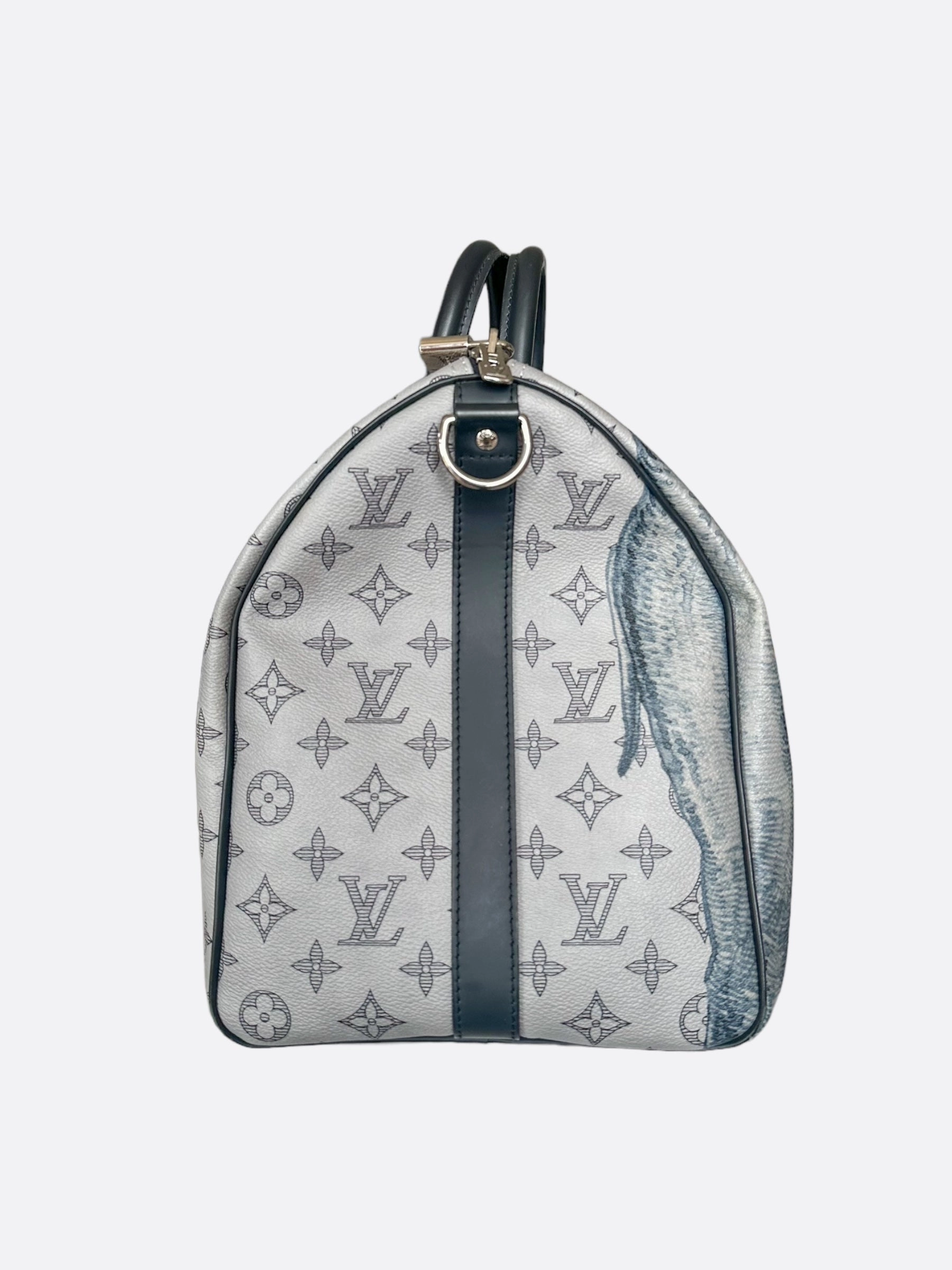 Louis Vuitton Chapman Brothers Cream Monogram Keepall 45