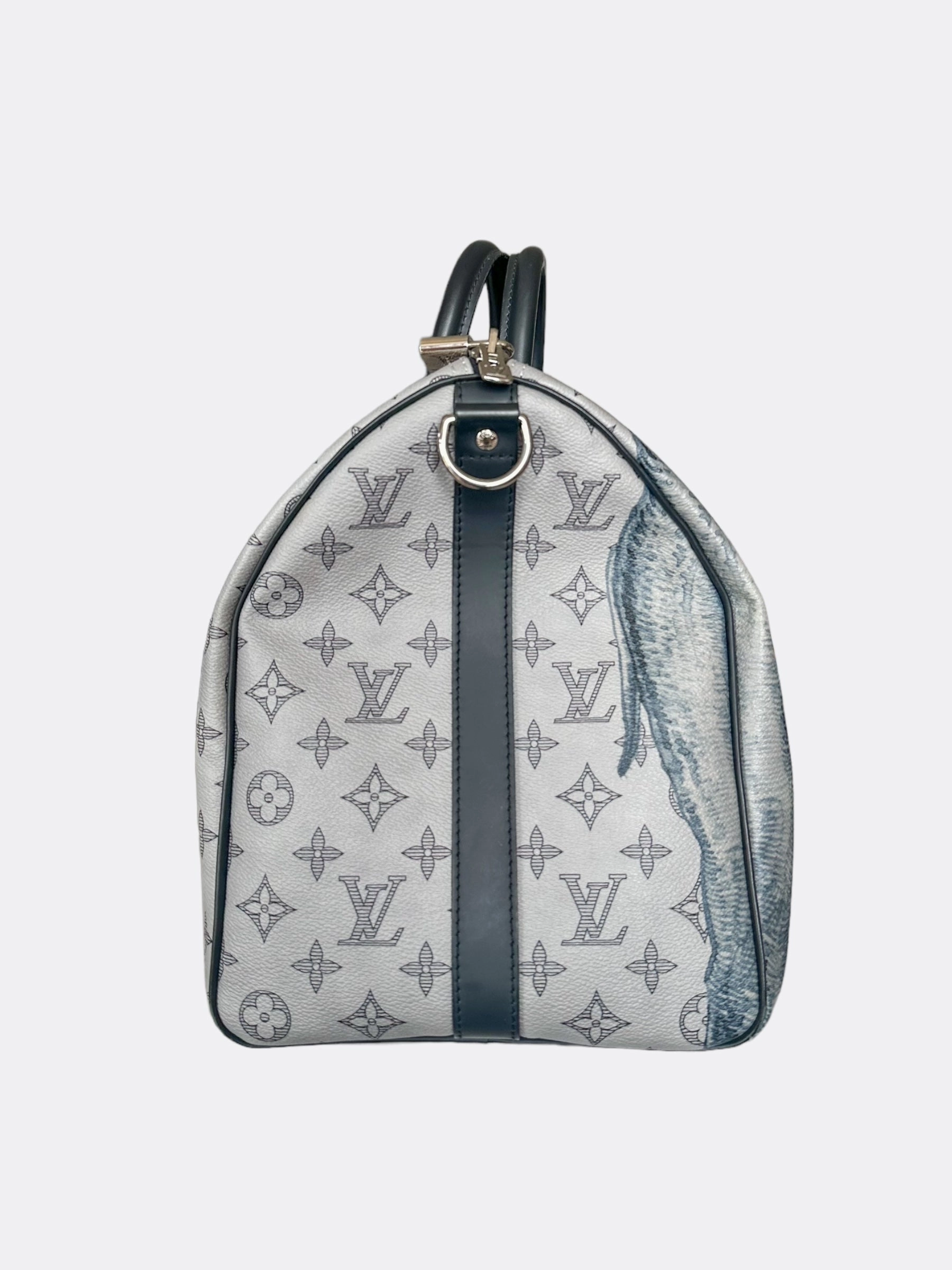 Louis Vuitton Chapman Brothers Cream Monogram Keepall 45