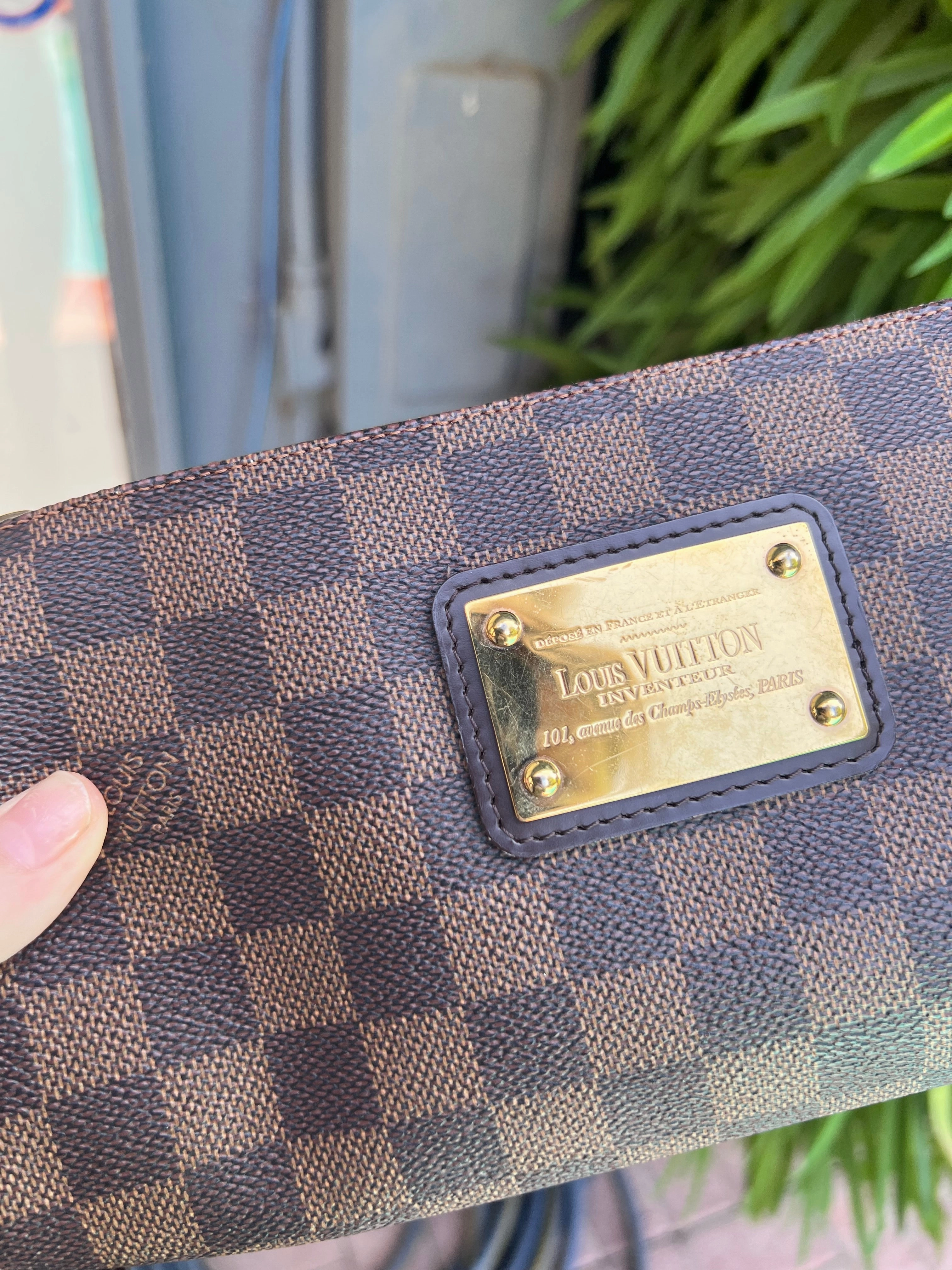 Louis Vuitton Damier Ebene Eva crossbody shoulder bag