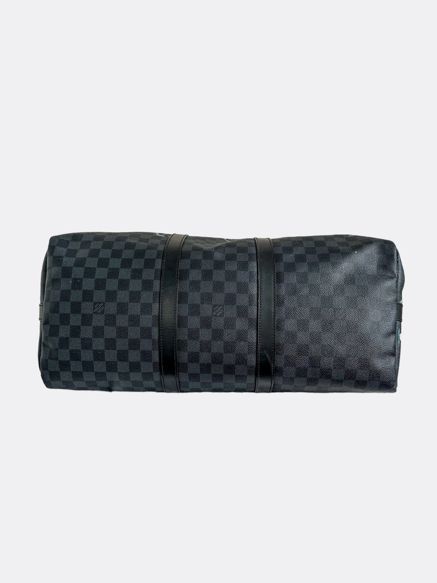 Louis Vuitton Damier Graphite Renaissance Map Keepall 50