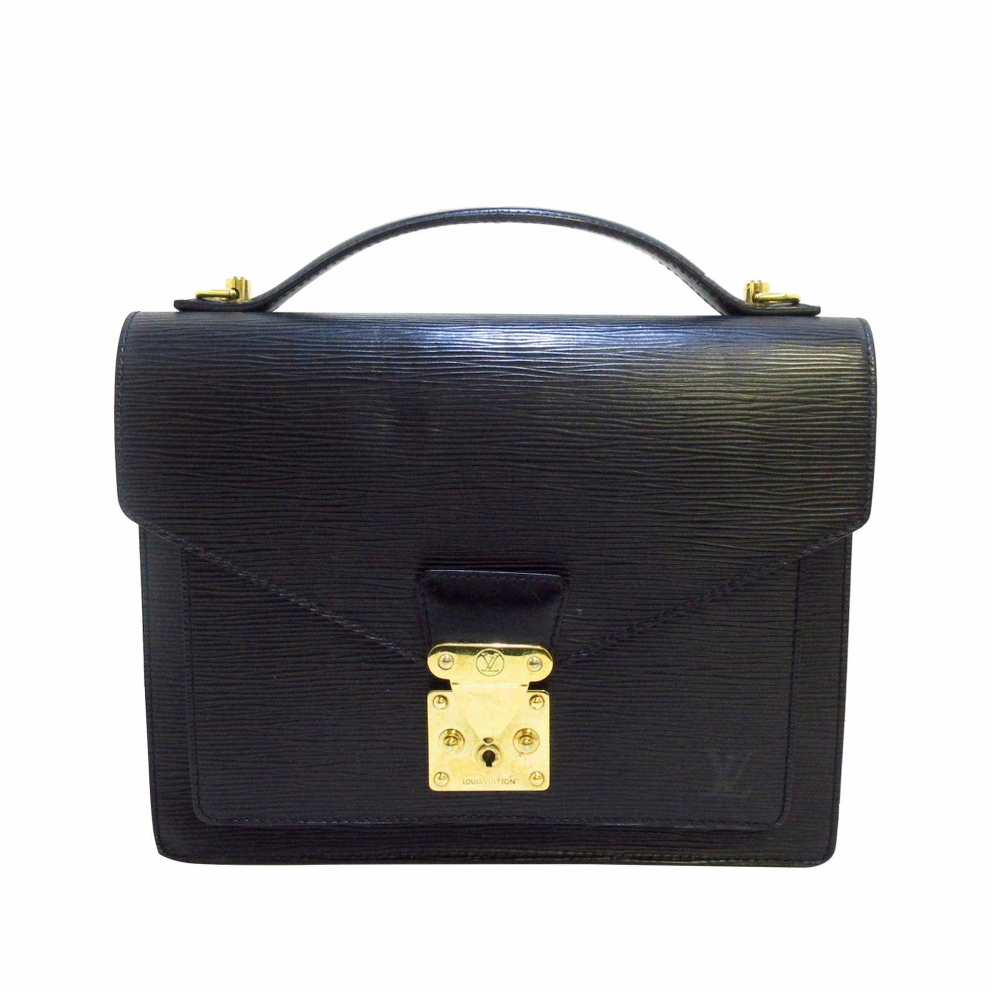 Louis Vuitton Epi Monceau Crossbody Bag Black