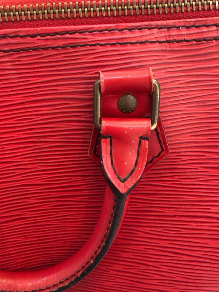 Louis Vuitton Epi Speedy 30 Boston Bag Red Handbag