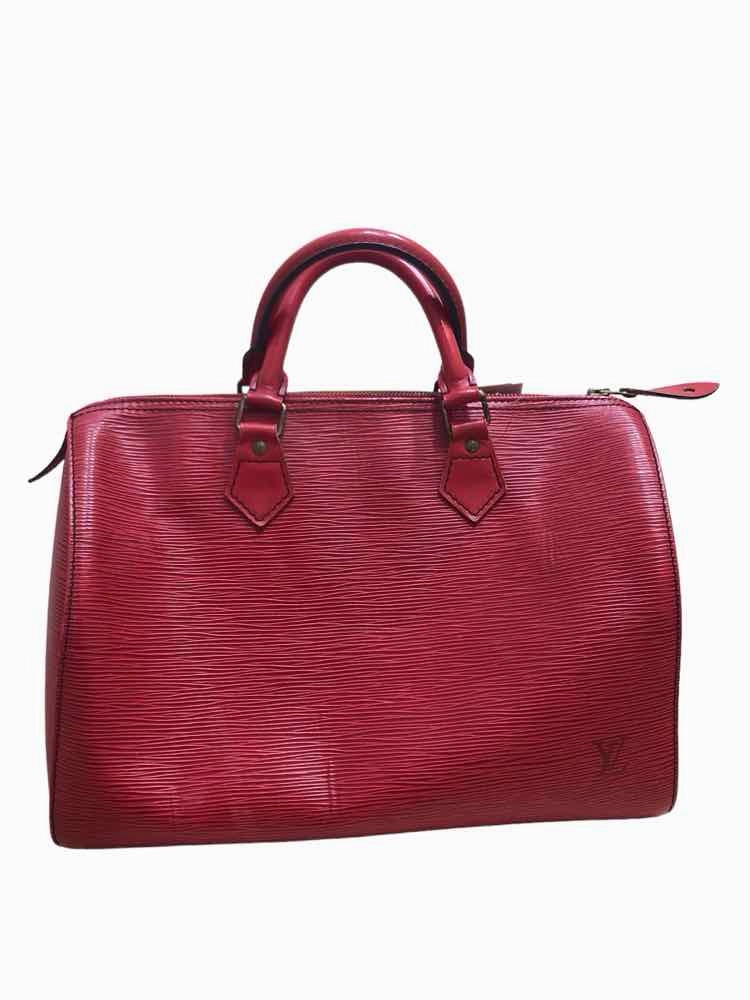 Louis Vuitton Epi Speedy 30 Boston Bag Red Handbag