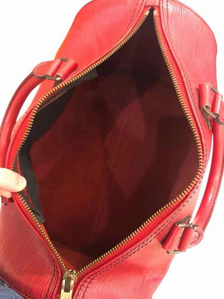 Louis Vuitton Epi Speedy 30 Boston Bag Red Handbag